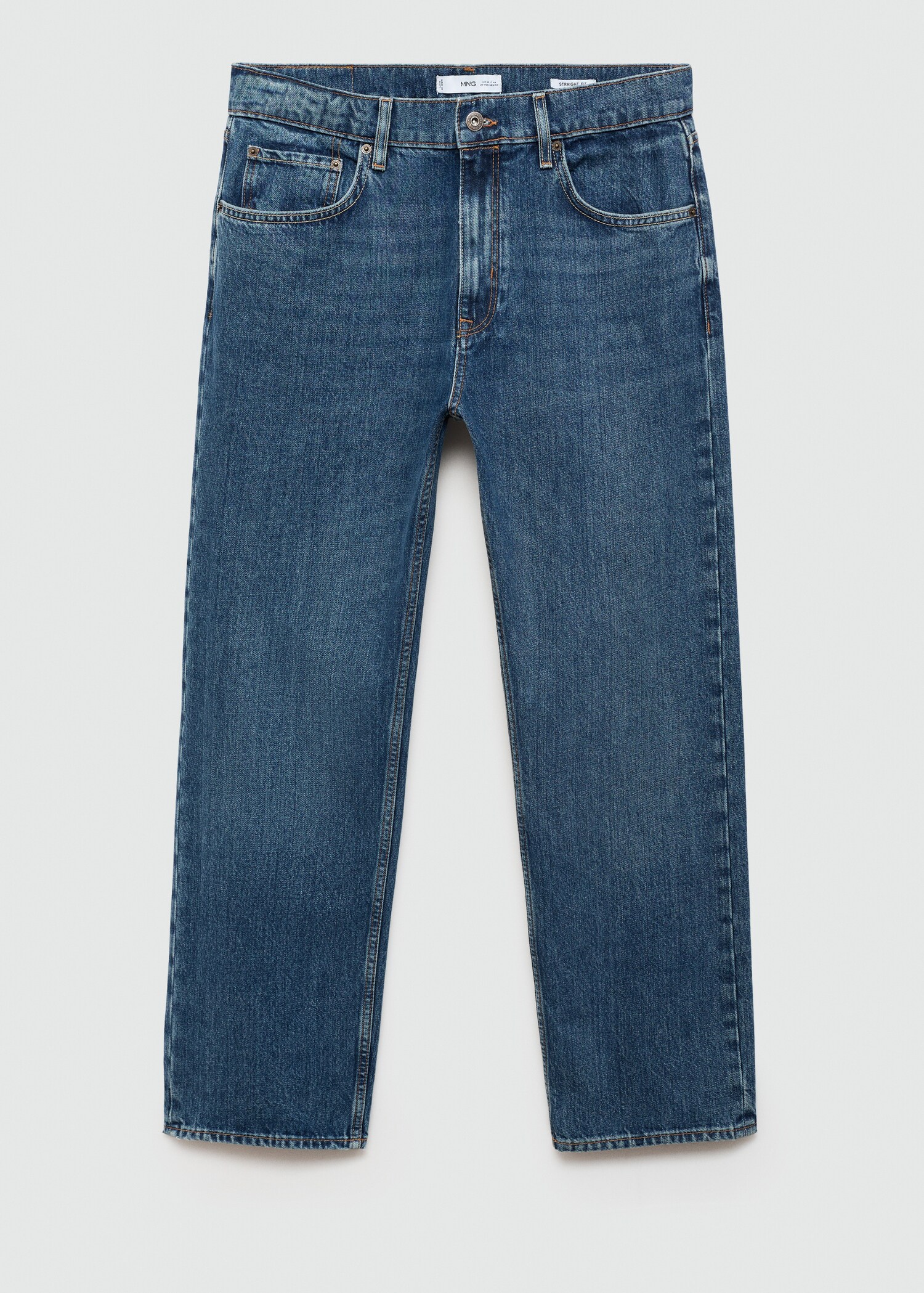 Jeans straight fit lavado oscuro - Artículo sin modelo