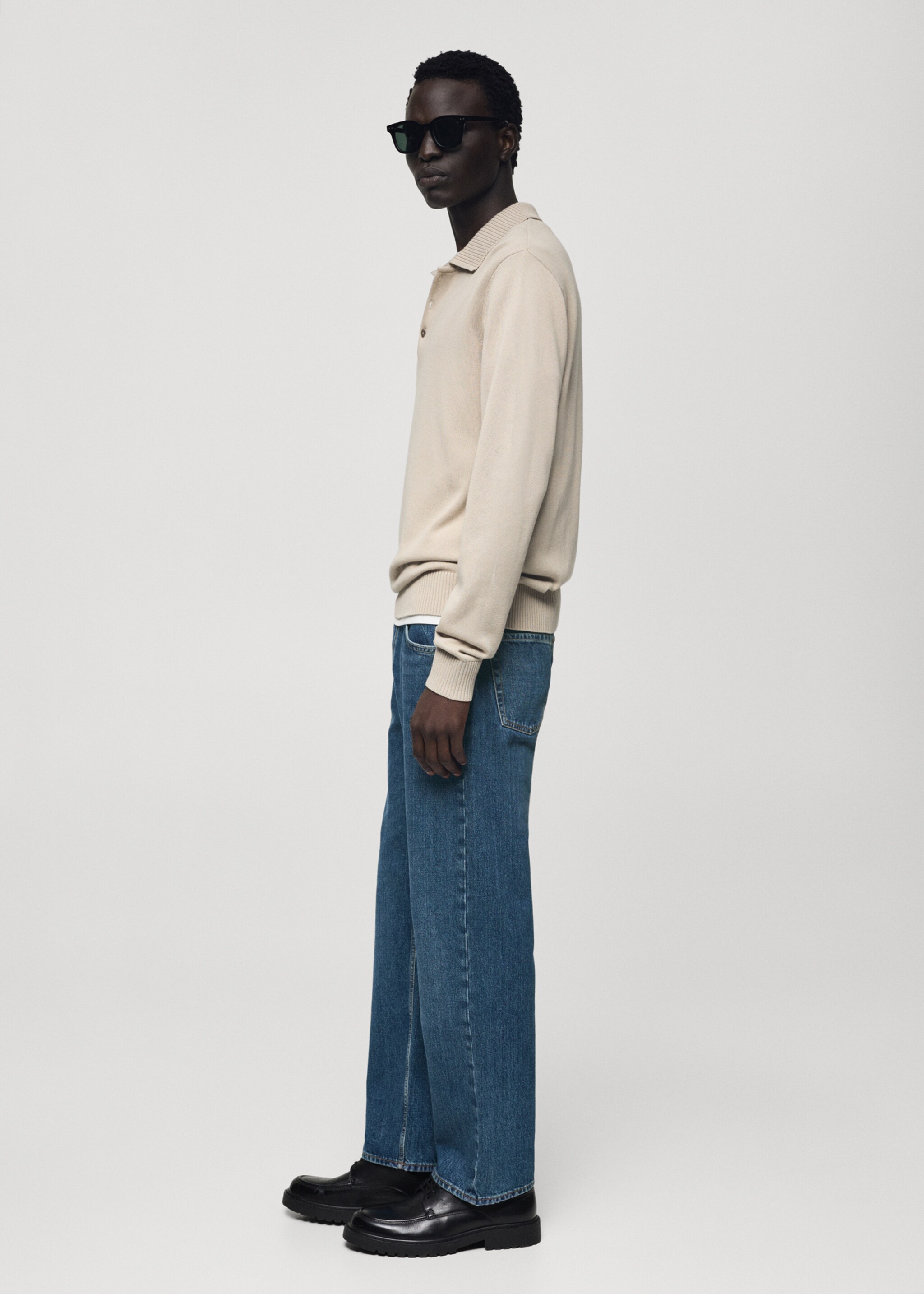 Dark wash straight fit jeans - Details of the article 2