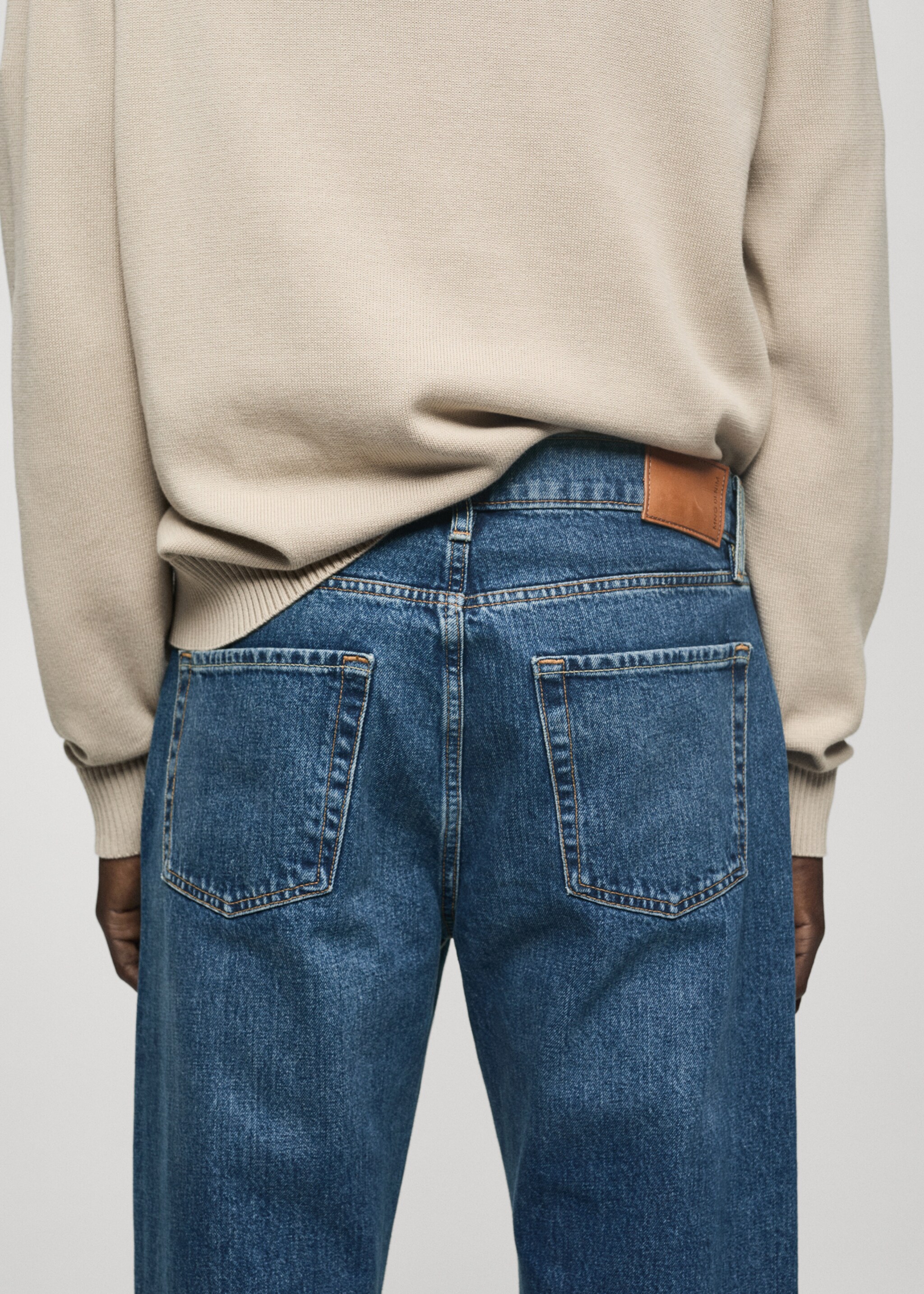 Dark wash straight fit jeans - Details of the article 6