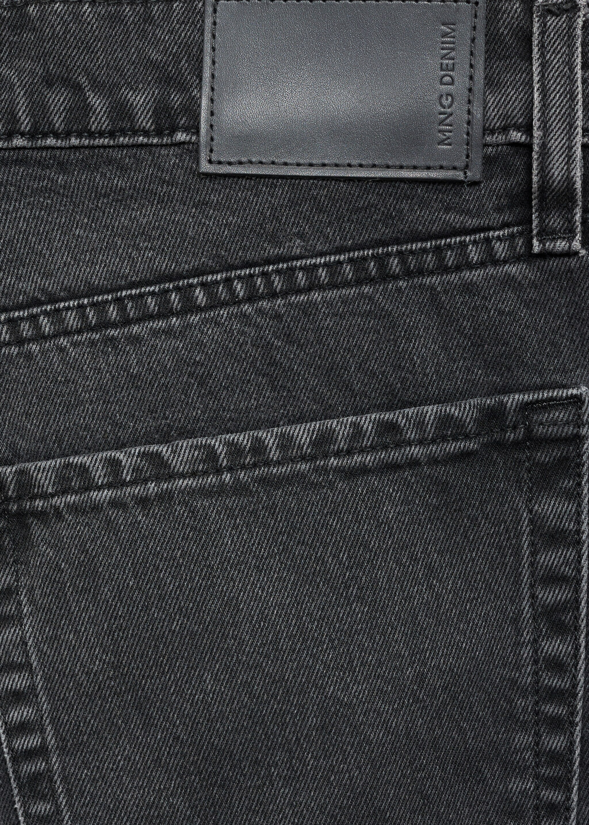 Dark grey straight-fit jeans - Details of the article 0
