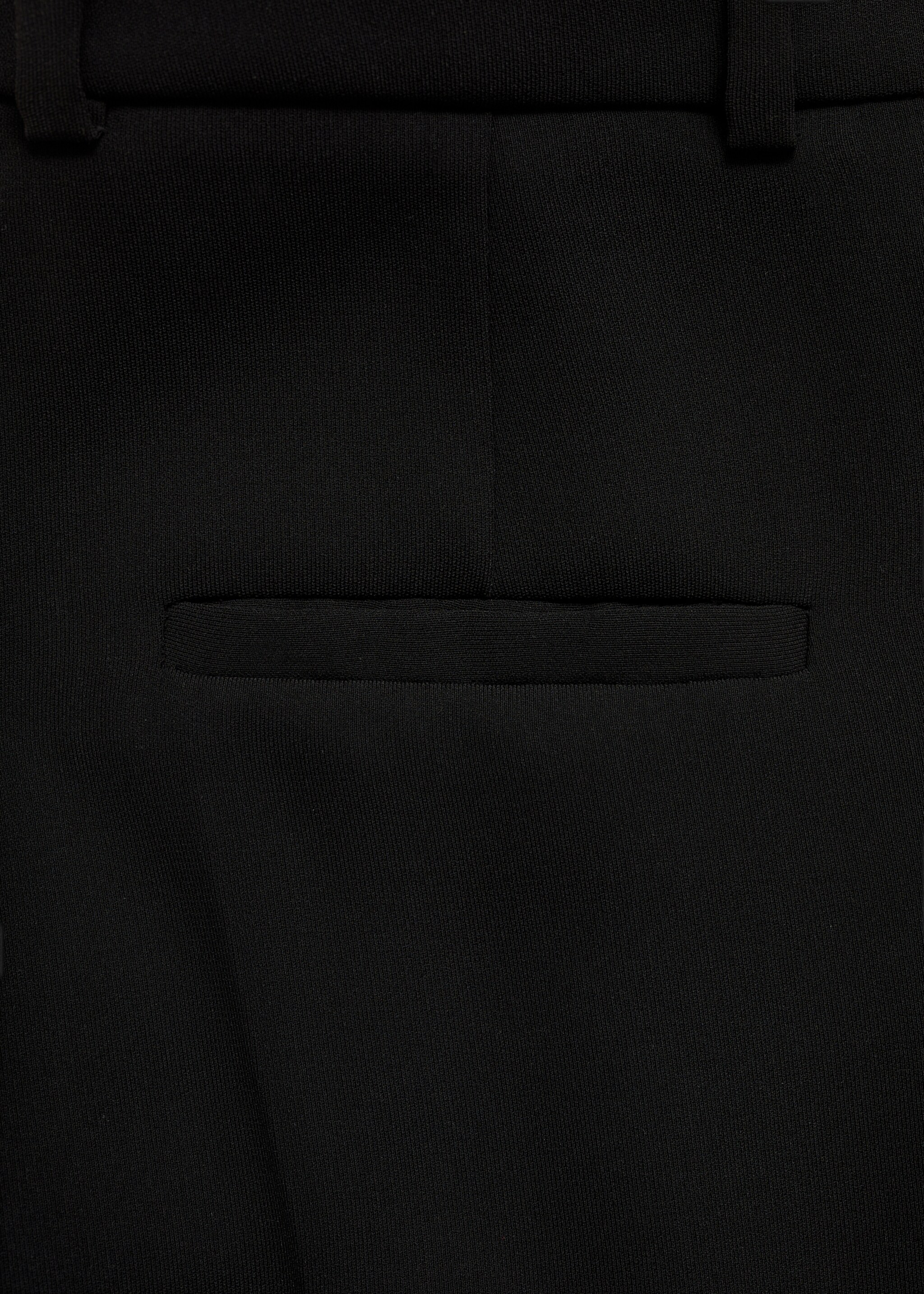 Wide leg suit trousers - Details of the article 0, Black. Ref: 77004768-00.