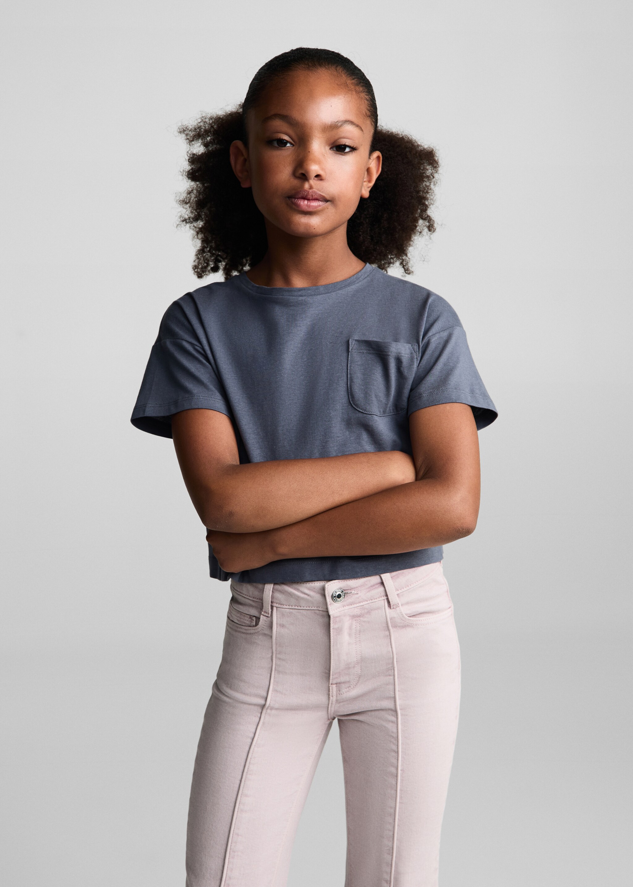 Decorative seam flared jeans - Medium plane