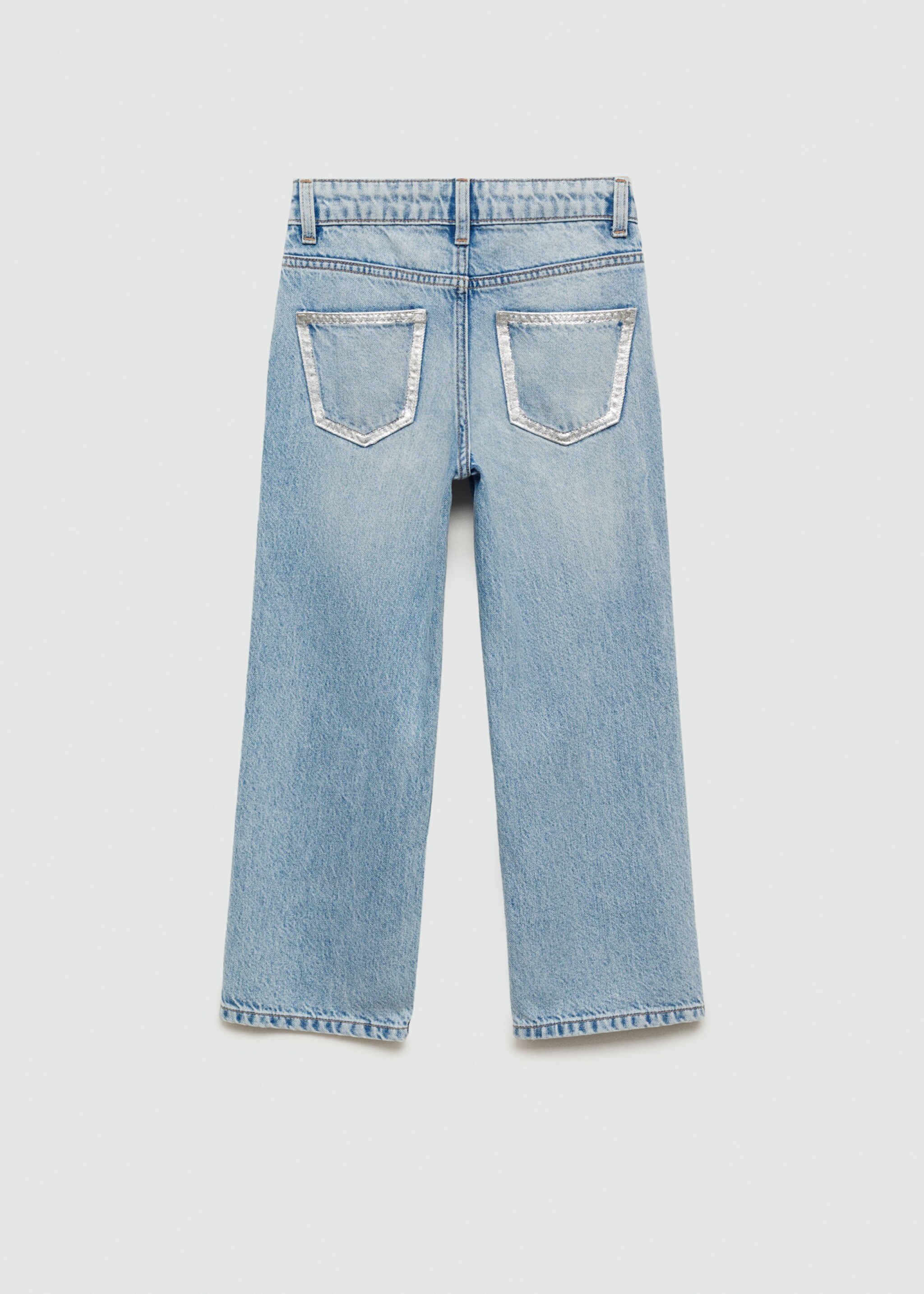 Raka jeans metalliserade detaljer - Artikelns baksida