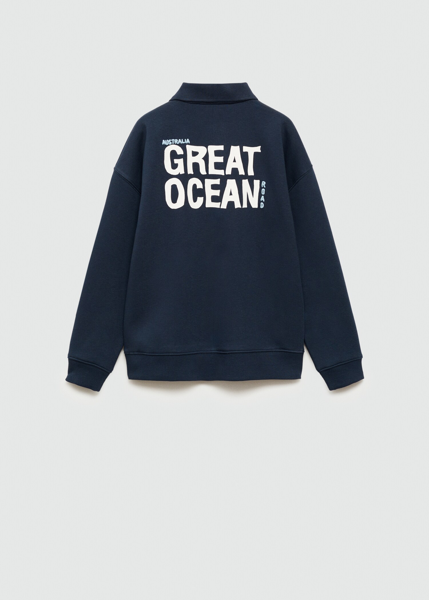 Polo sweatshirt with message - Reverse of the article