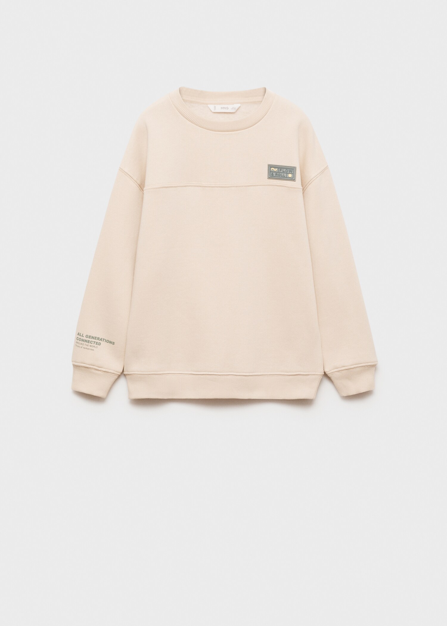 Sweatshirt mönstrad badge - Artikel utan modell