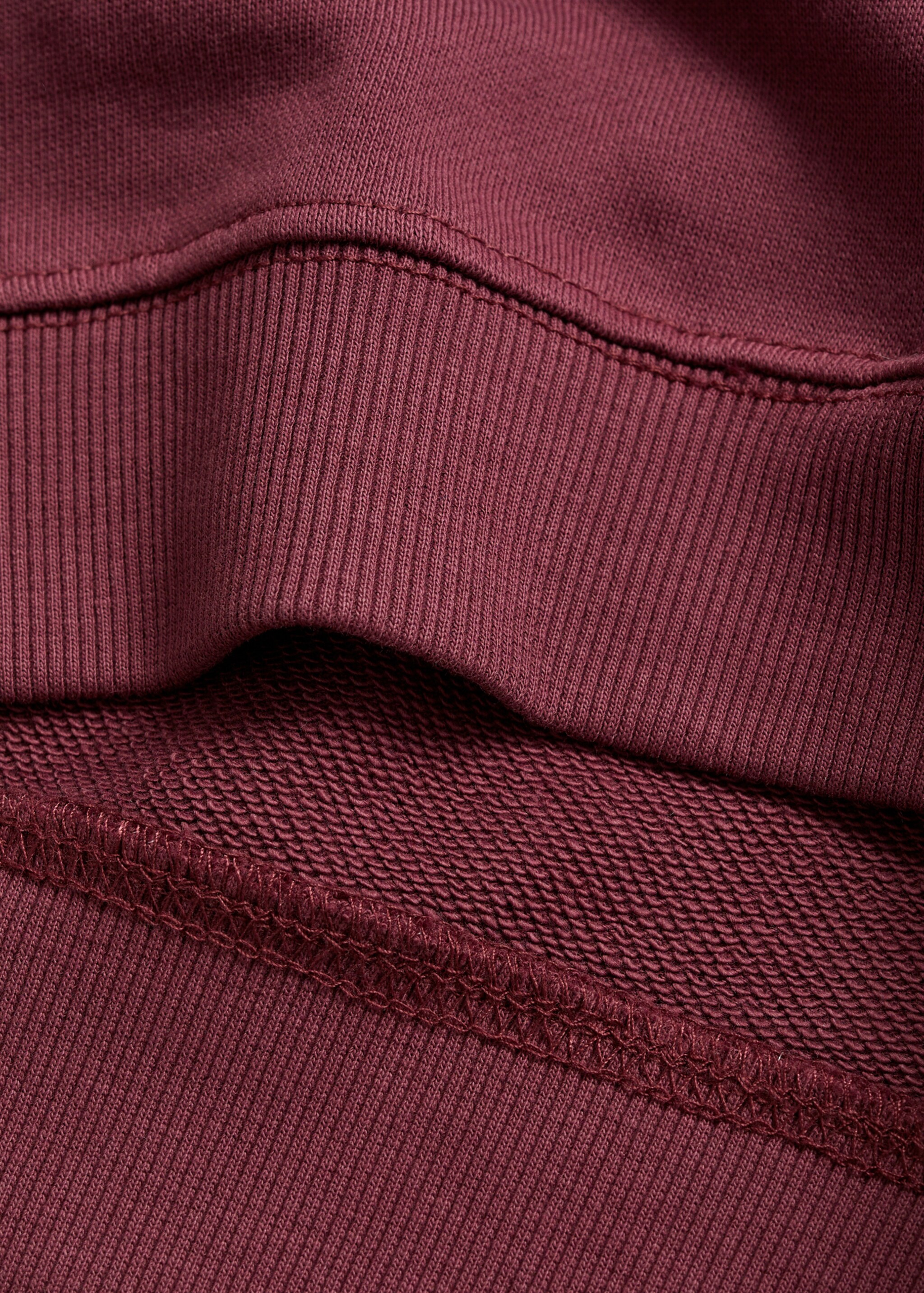Sudadera algodón estampada - Detalle del artículo 0, Burdeos. Ref: 77004783-00.