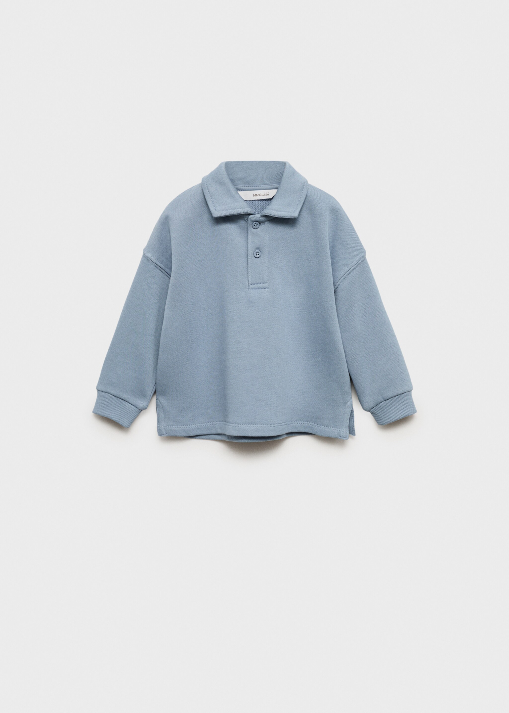 Polo-neck sweatshirt - Article without model, Blue. Ref: 77004784-00.