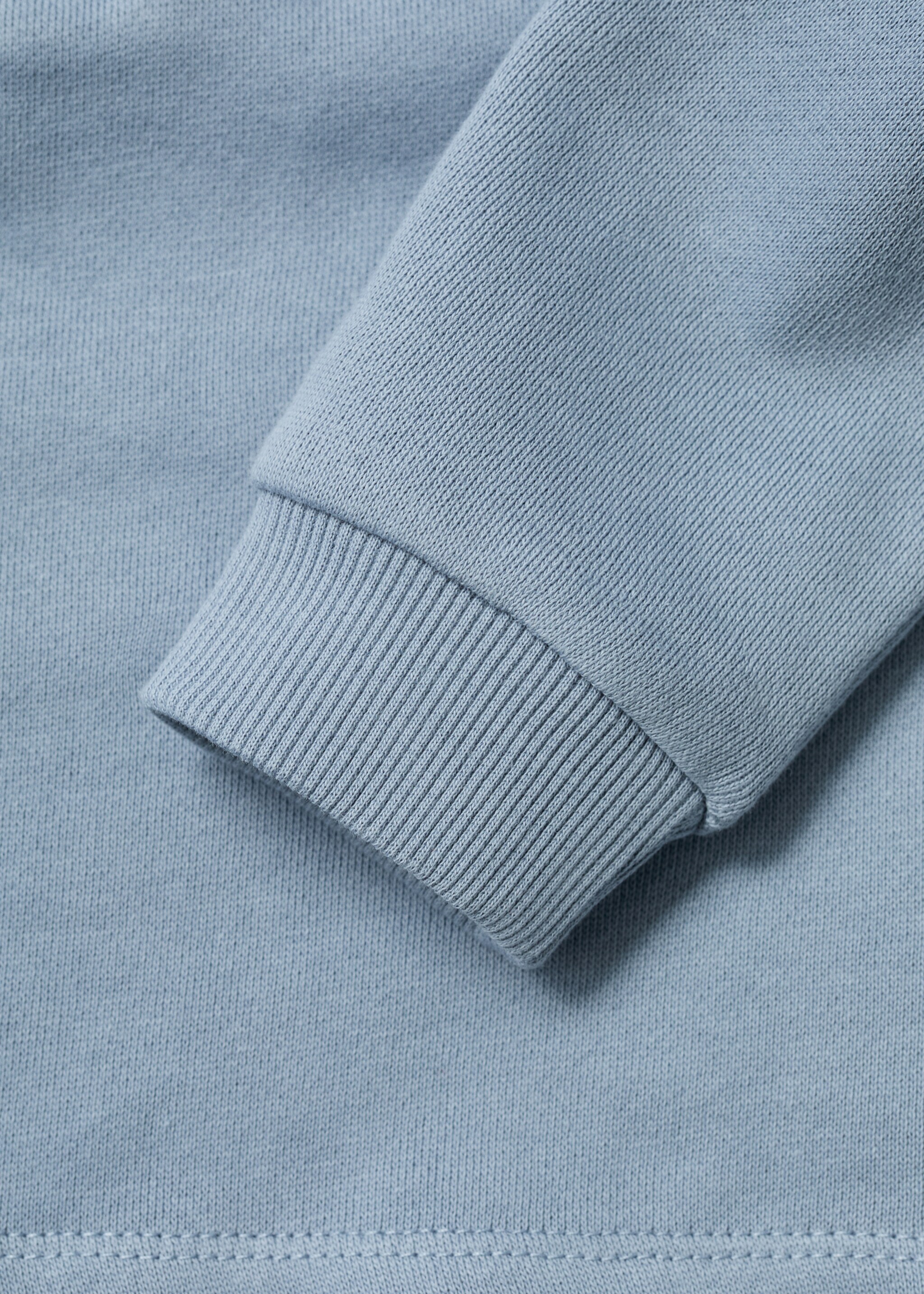 Polo-neck sweatshirt - Details of the article 0, Blue. Ref: 77004784-00.