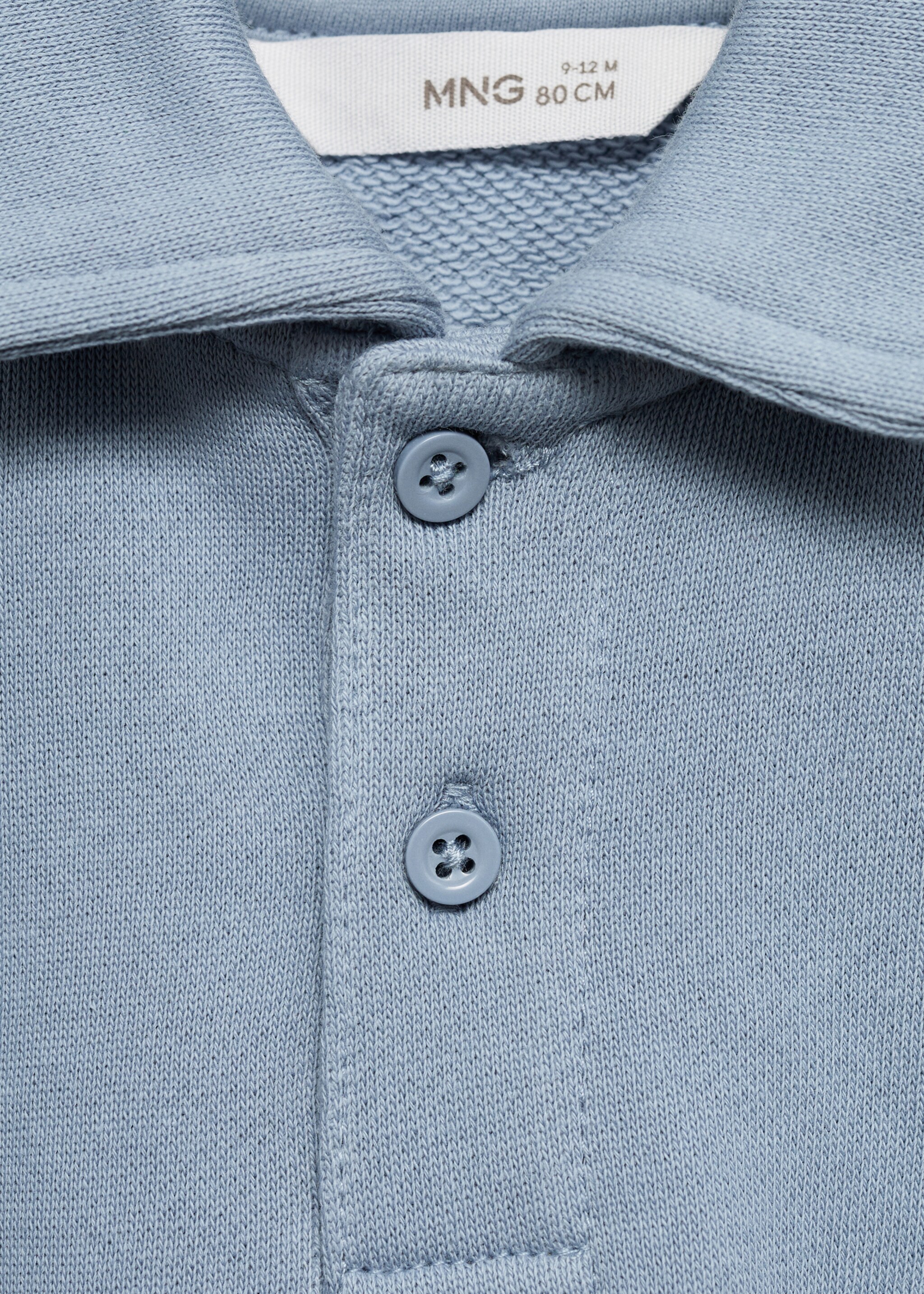 Polo-neck sweatshirt - Details of the article 8, Blue. Ref: 77004784-00.