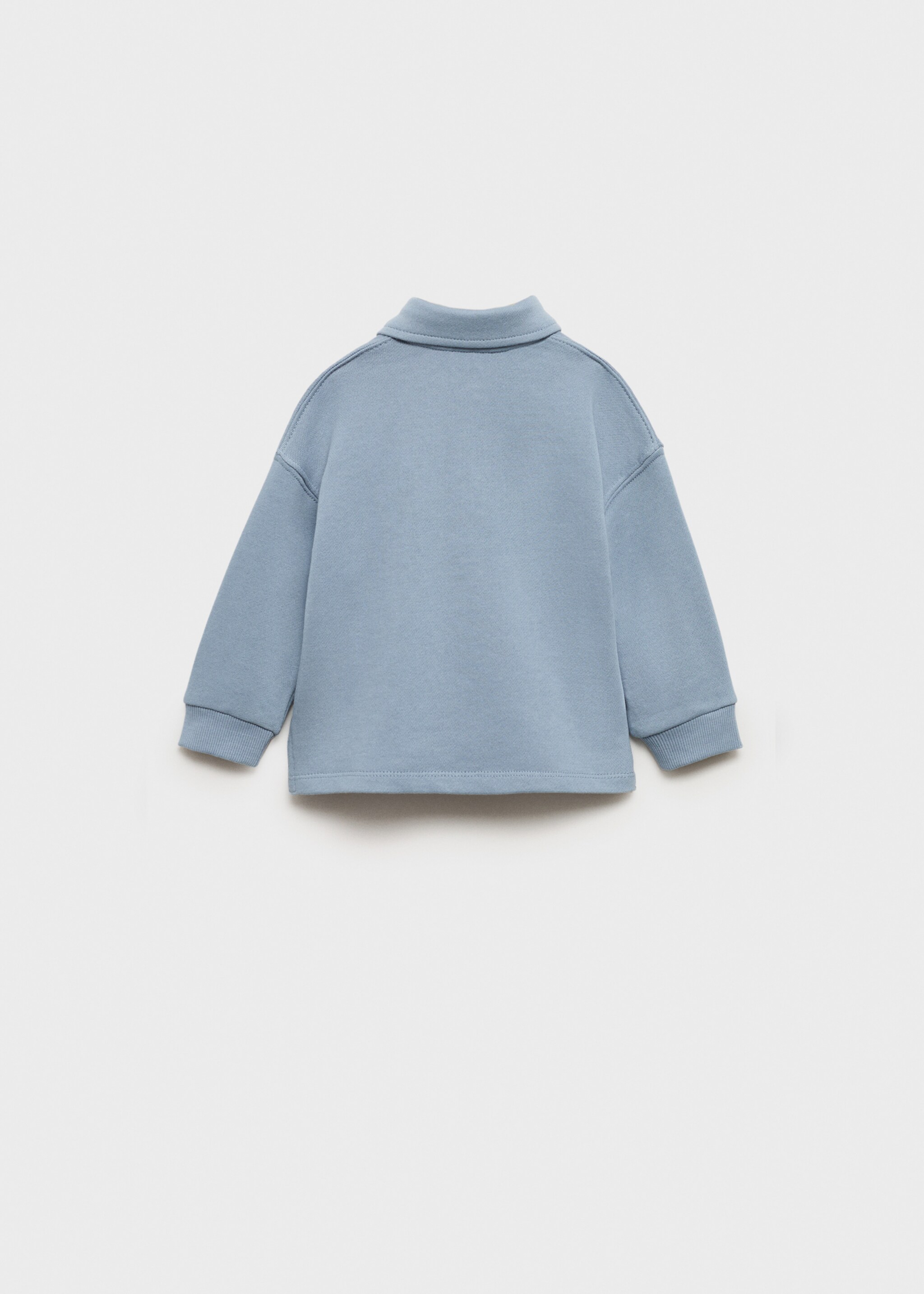 Polo-neck sweatshirt - Reverse of the article, Blue. Ref: 77004784-00.