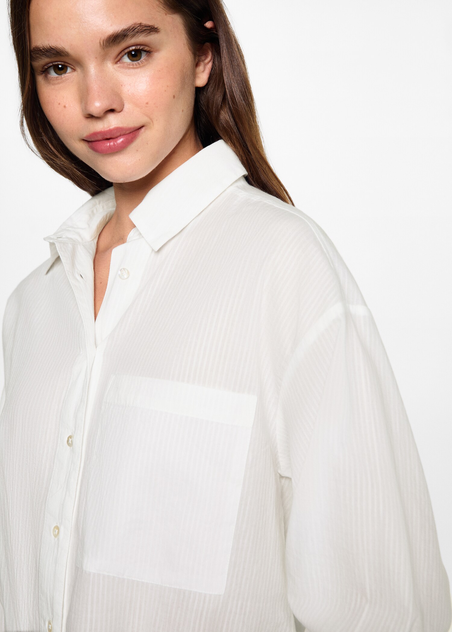 Oversize striped shirt - Details of the article 1