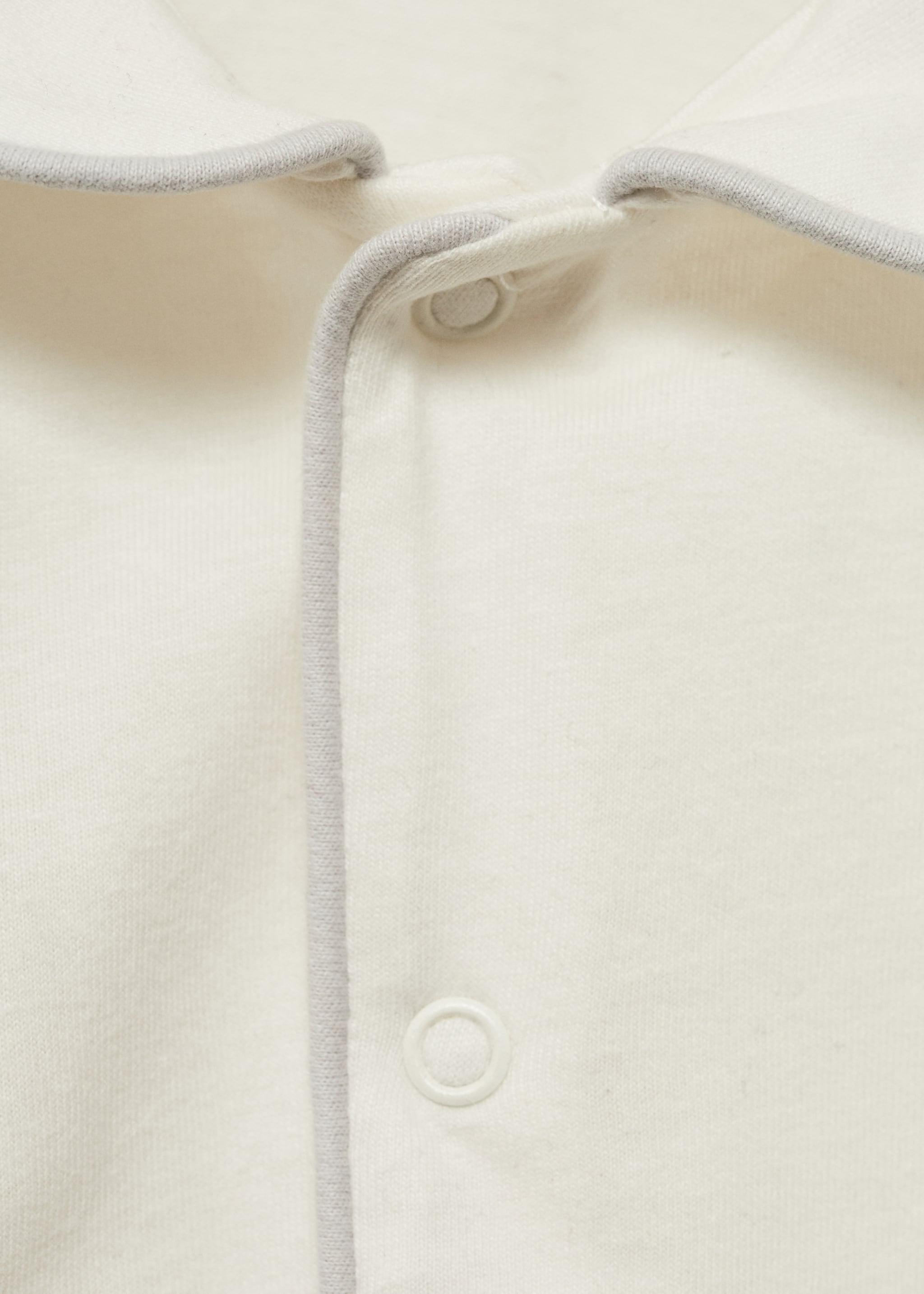Cotton body pyjamas - Details of the article 8, Off White. Ref: 77004791-00.