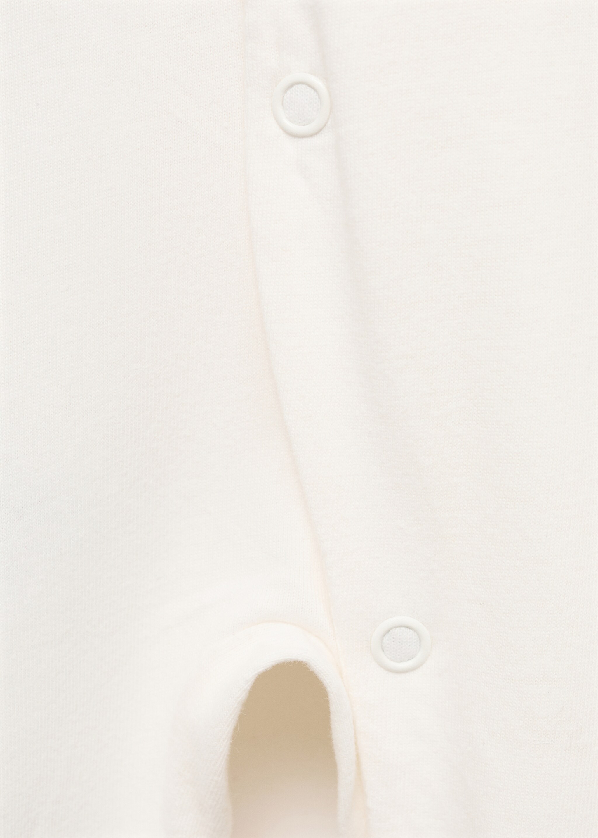 Babydoll-neck bodysuit pyjamas - Details of the article 0, Off White. Ref: 77004793-00.