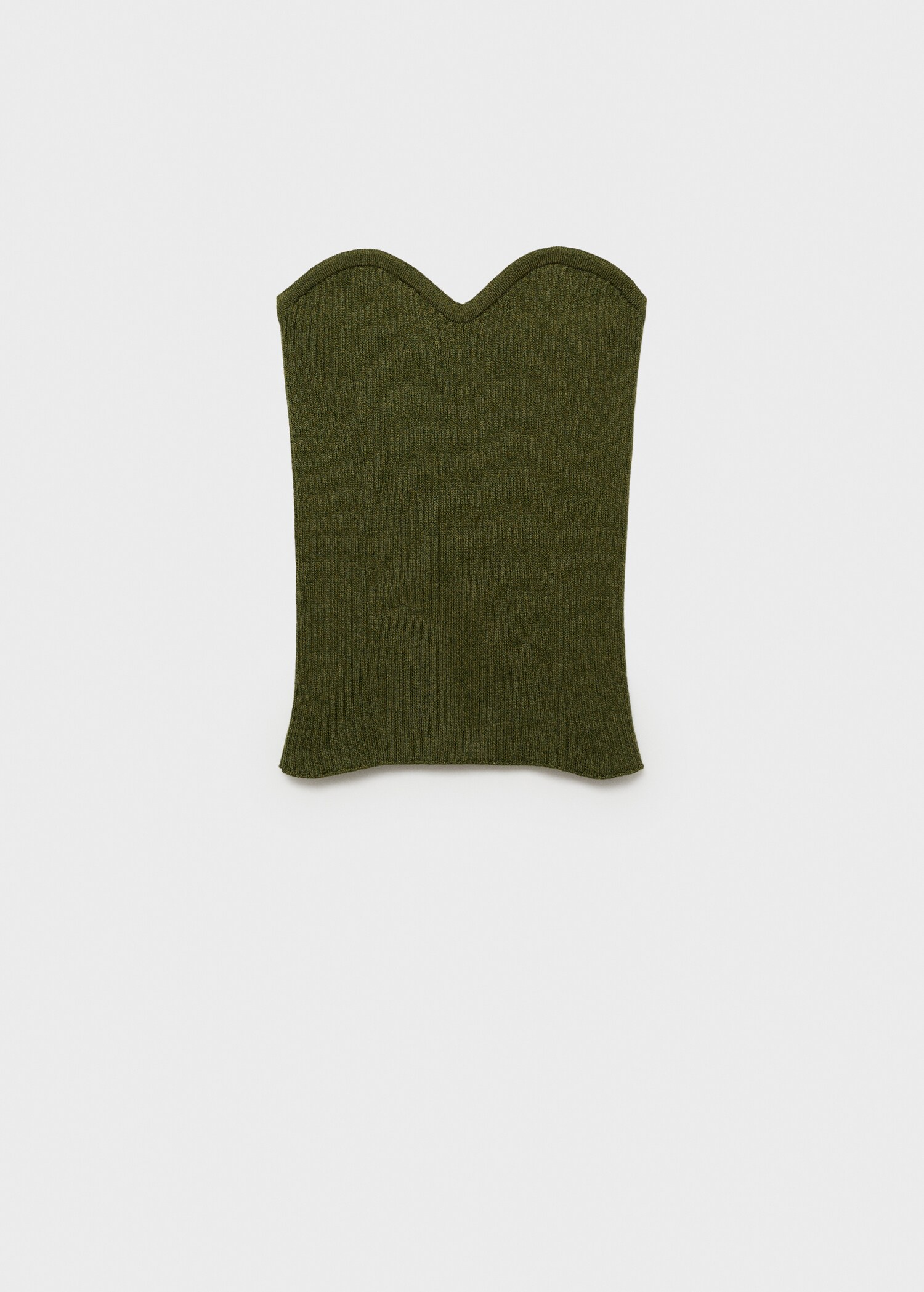 Knitted top with sweetheart neckline - Article without model