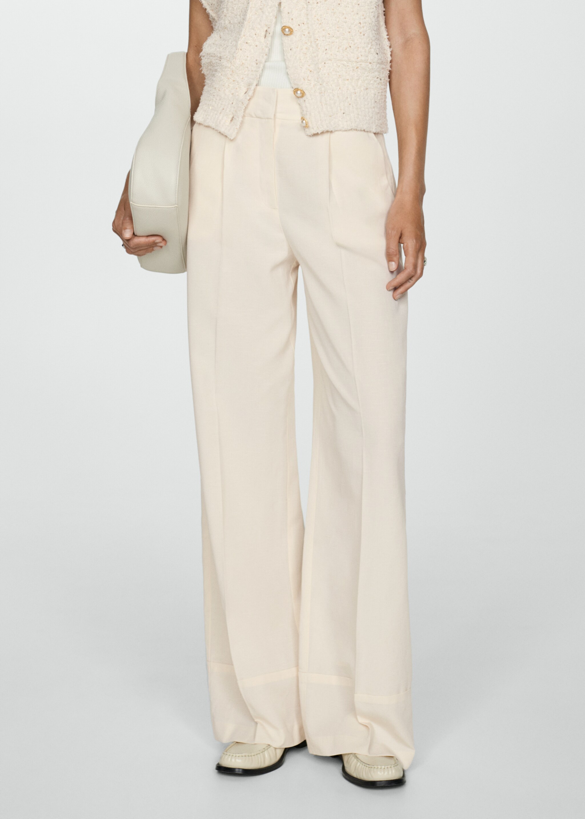 Straight lyocell trousers - Medium plane