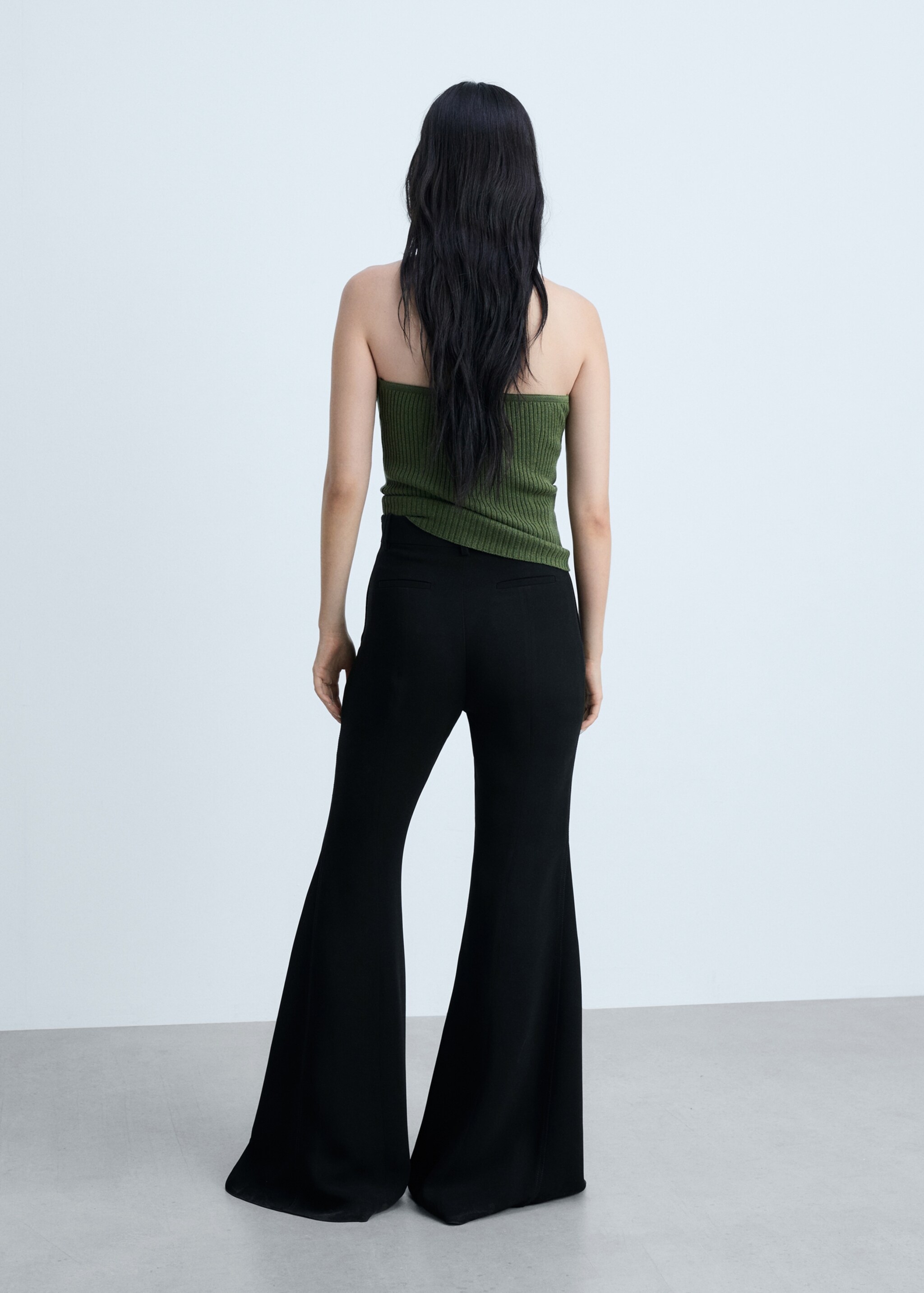 Pantalon maxi flare - Verso de l’article, Noir. Ref: 77004798-00.