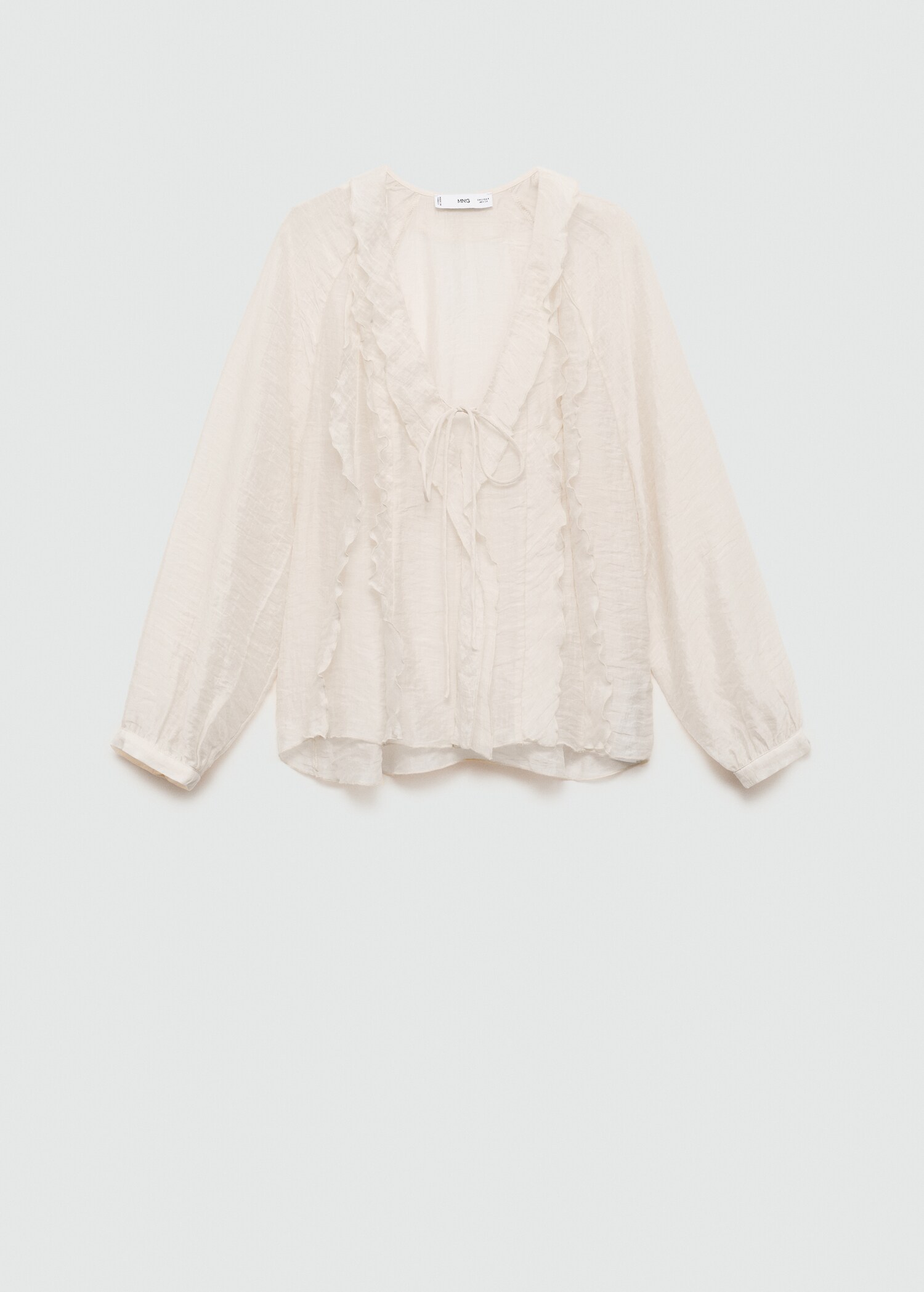 Lyocell blouse met strik - Artikel zonder model