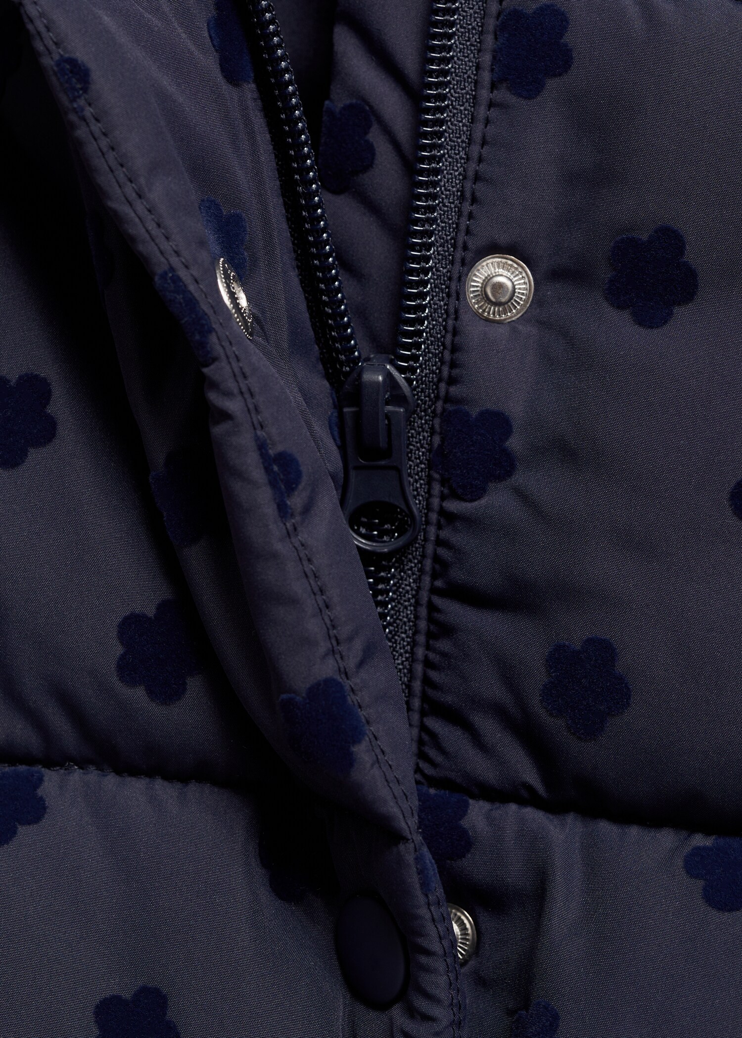 Flowers print quilted anorak - Details of the article 8