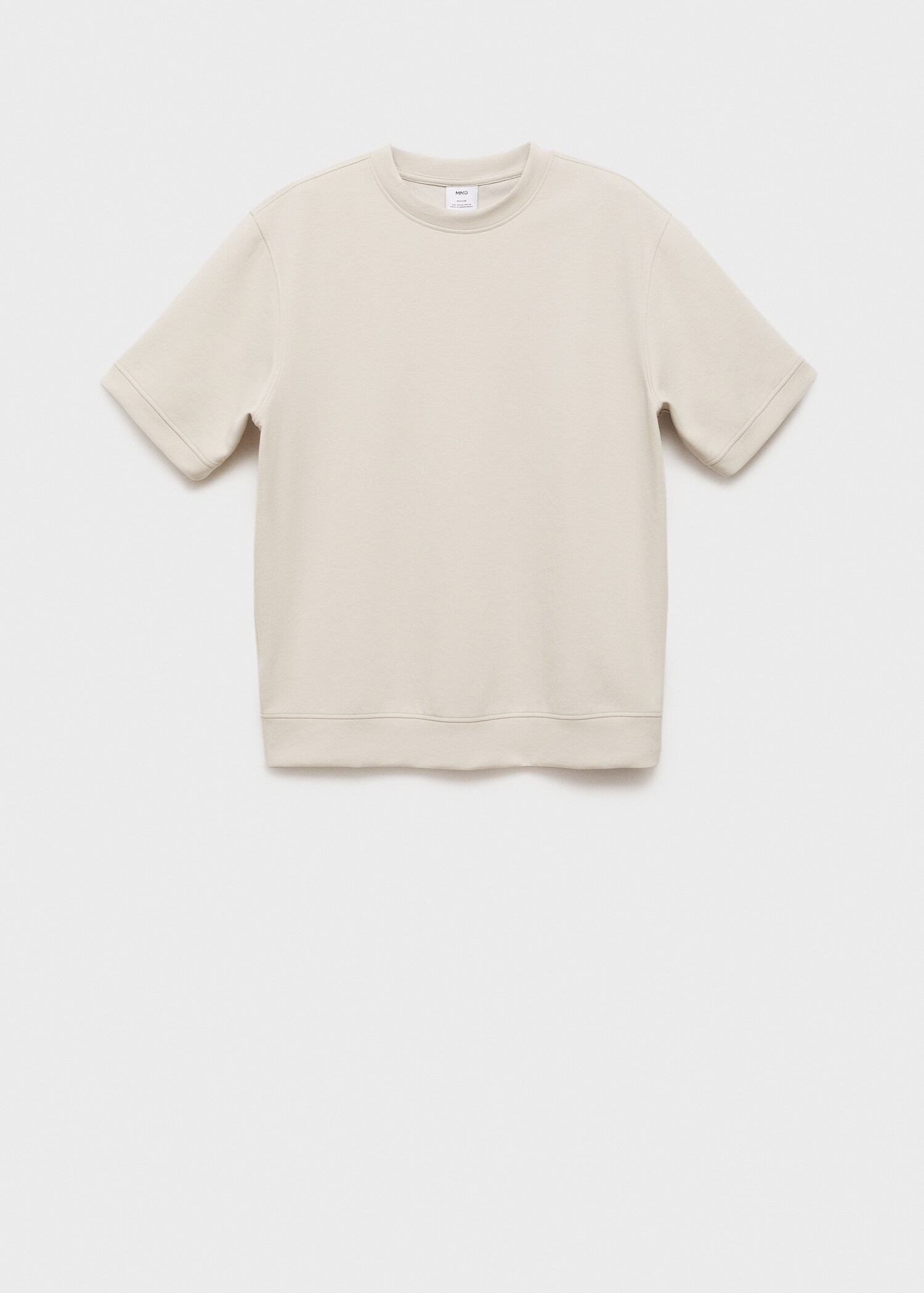 T-shirt com tecido de sweatshirt regular fit - Artigo sem modelo