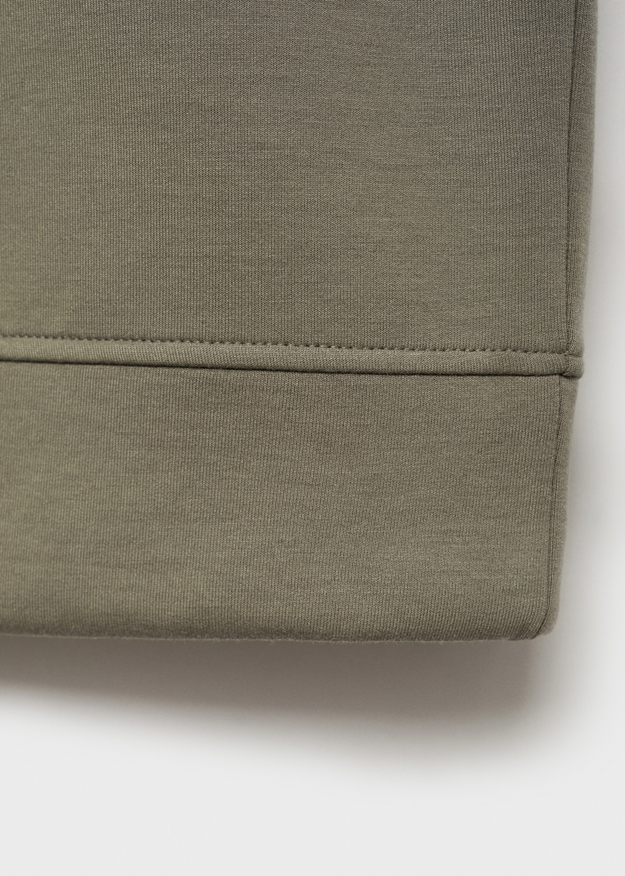 Regular-fit T-shirt van sweatstof - Detail van het artikel 0, Middengroen. Ref: 77005153-00.