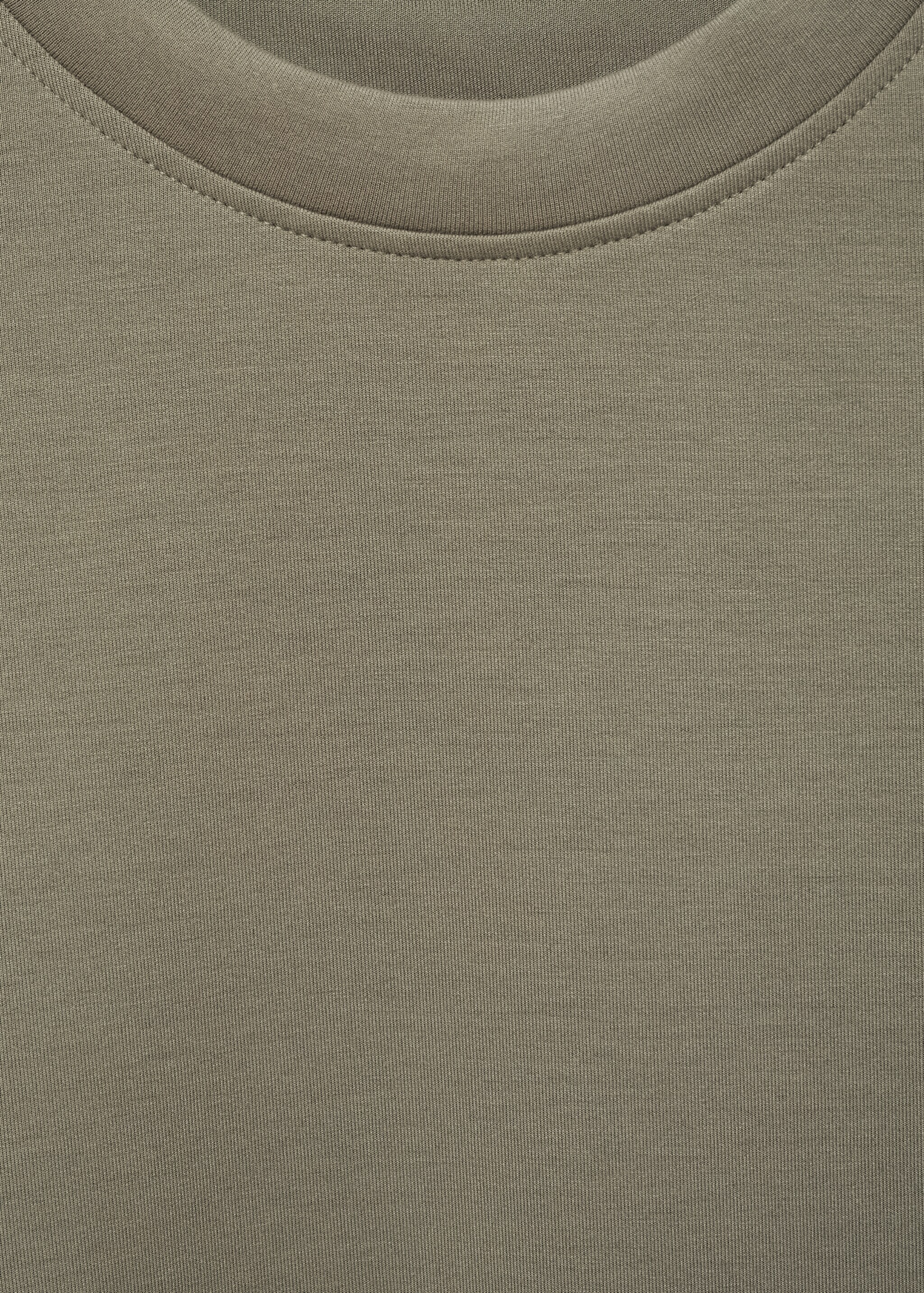 Regular-fit T-shirt van sweatstof - Detail van het artikel 8, Middengroen. Ref: 77005153-00.