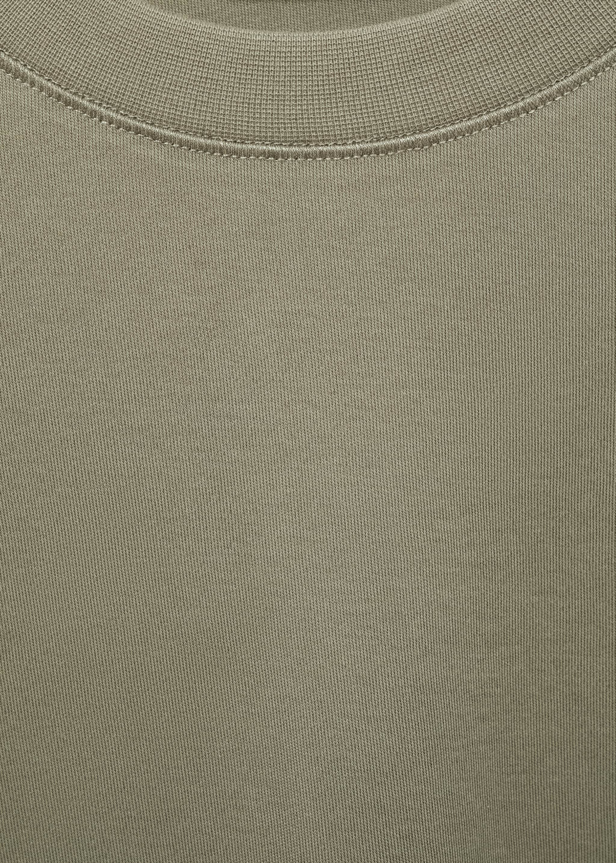 Regular-fit 100% cotton t-shirt - Details of the article 8, Medium Green. Ref: 77005154-00.