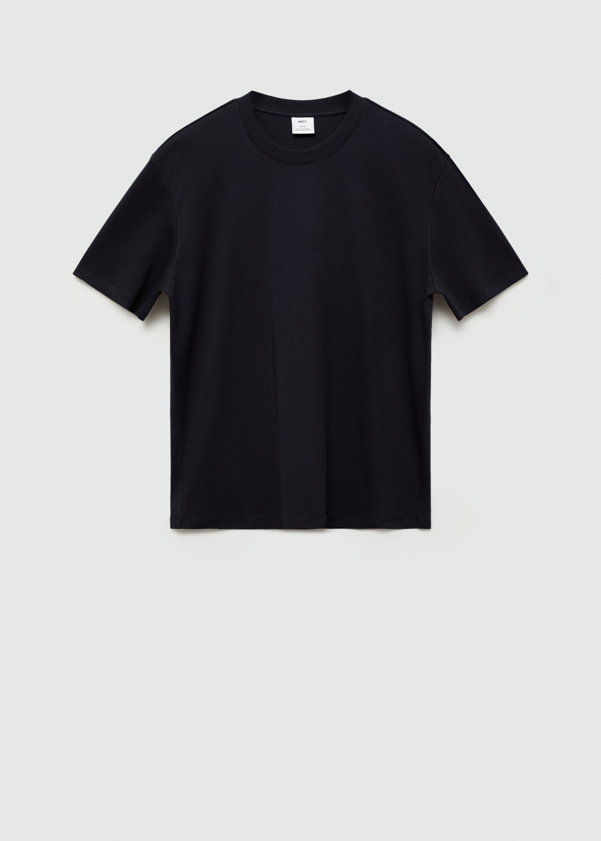 Regular-fit 100% cotton t-shirt - Article without model, Dark Navy. Ref: 77005154-00.