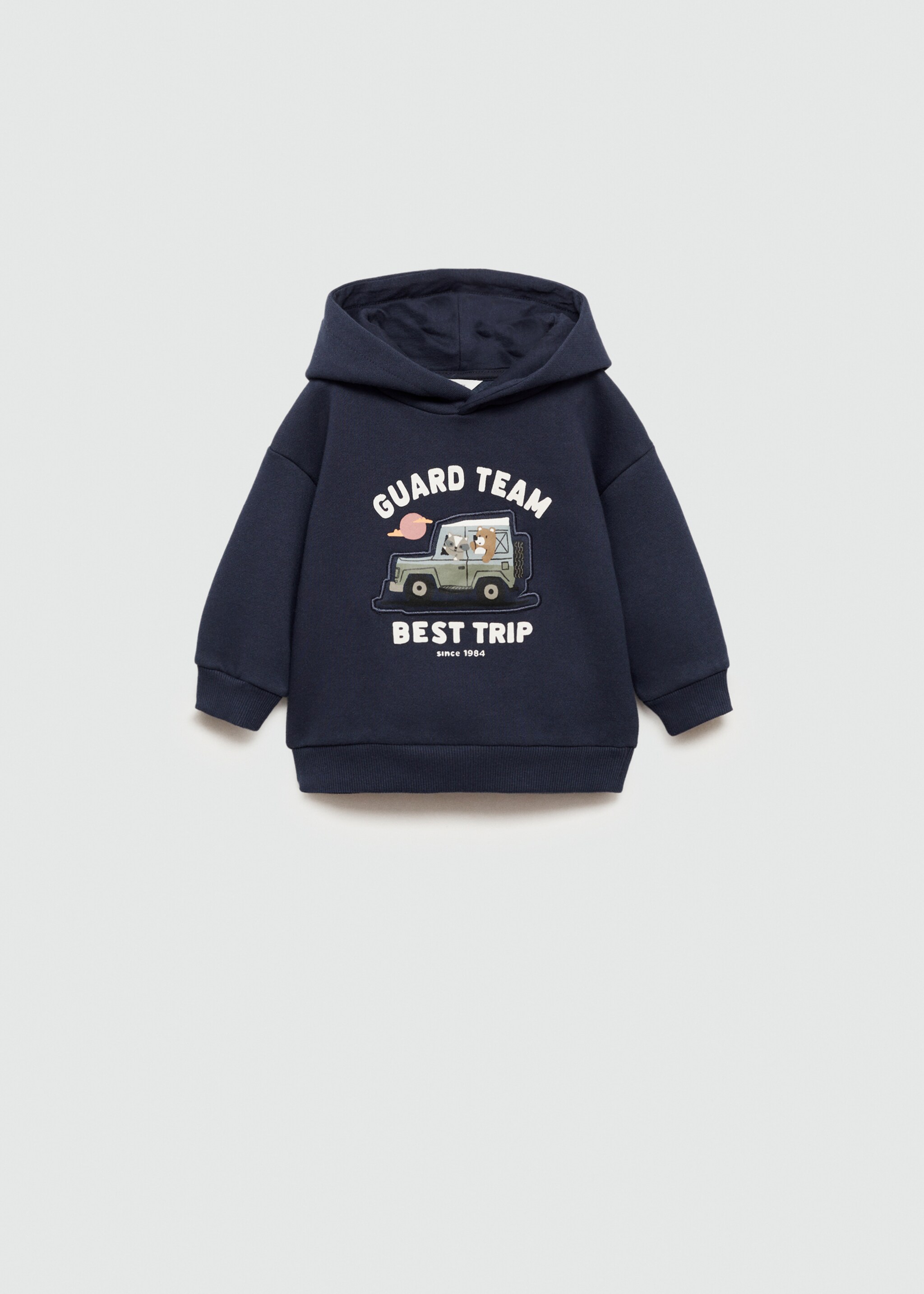 Path print sweatshirt - Article without model, Dark Navy. Ref: 77005156-00.