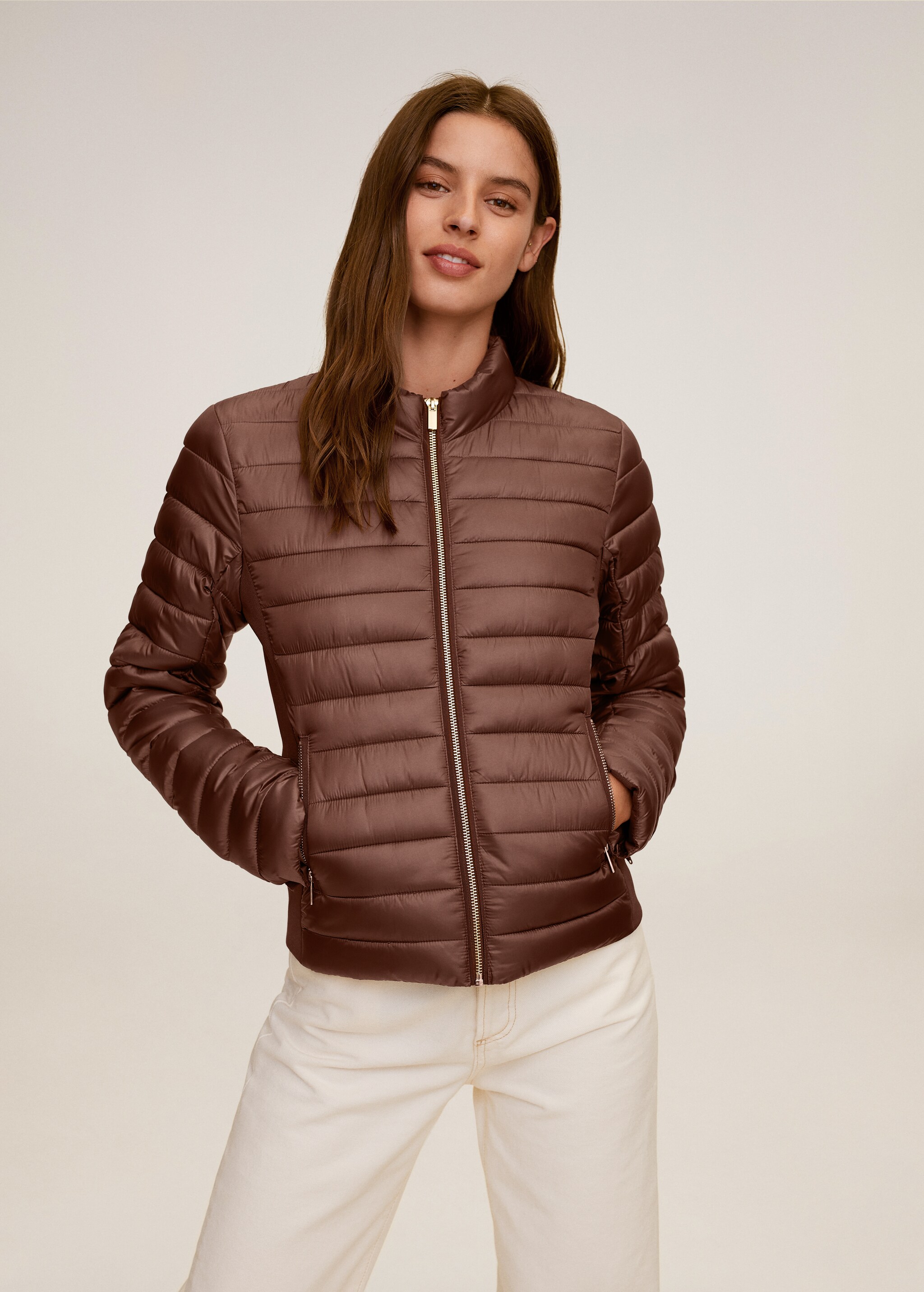 Anorak acolchado cremallera - Plano medio