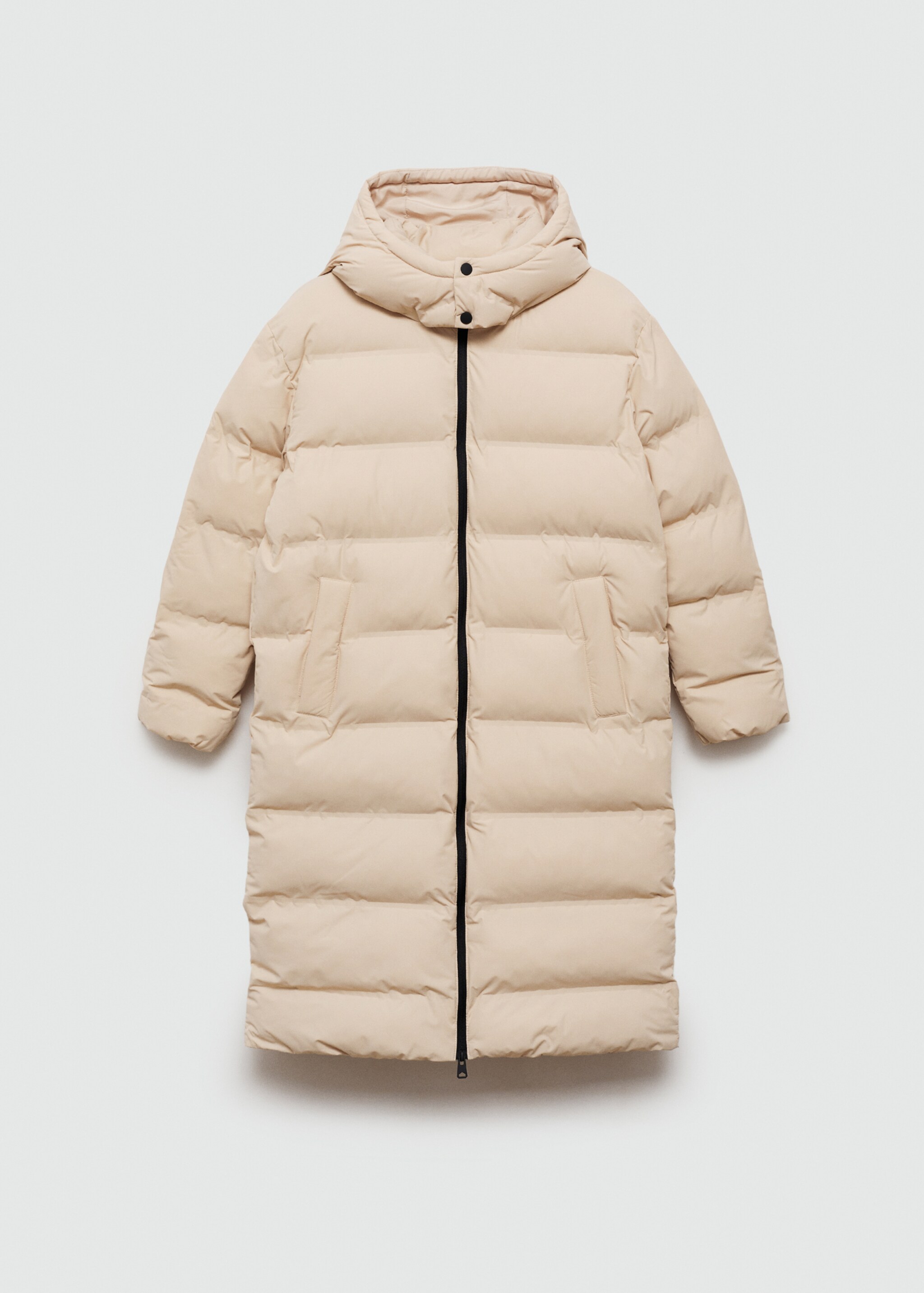 Anorac llarg embuatat - Article sense model, Beige. Ref: 77005633-00.