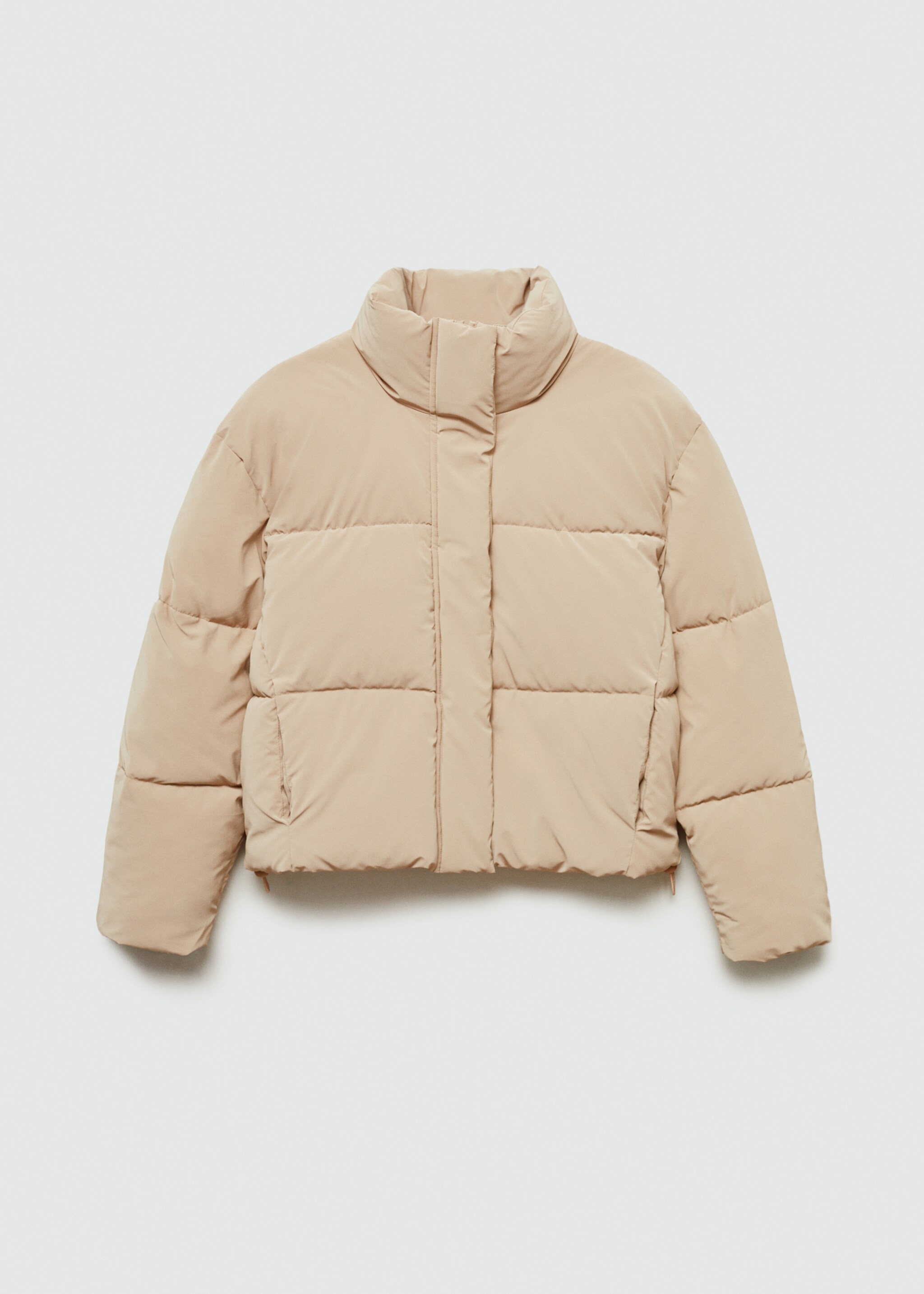 Waterdichte gewatteerde jas met ruitpatroon - Artikel zonder model, Open beige. Ref: 77005635-00.