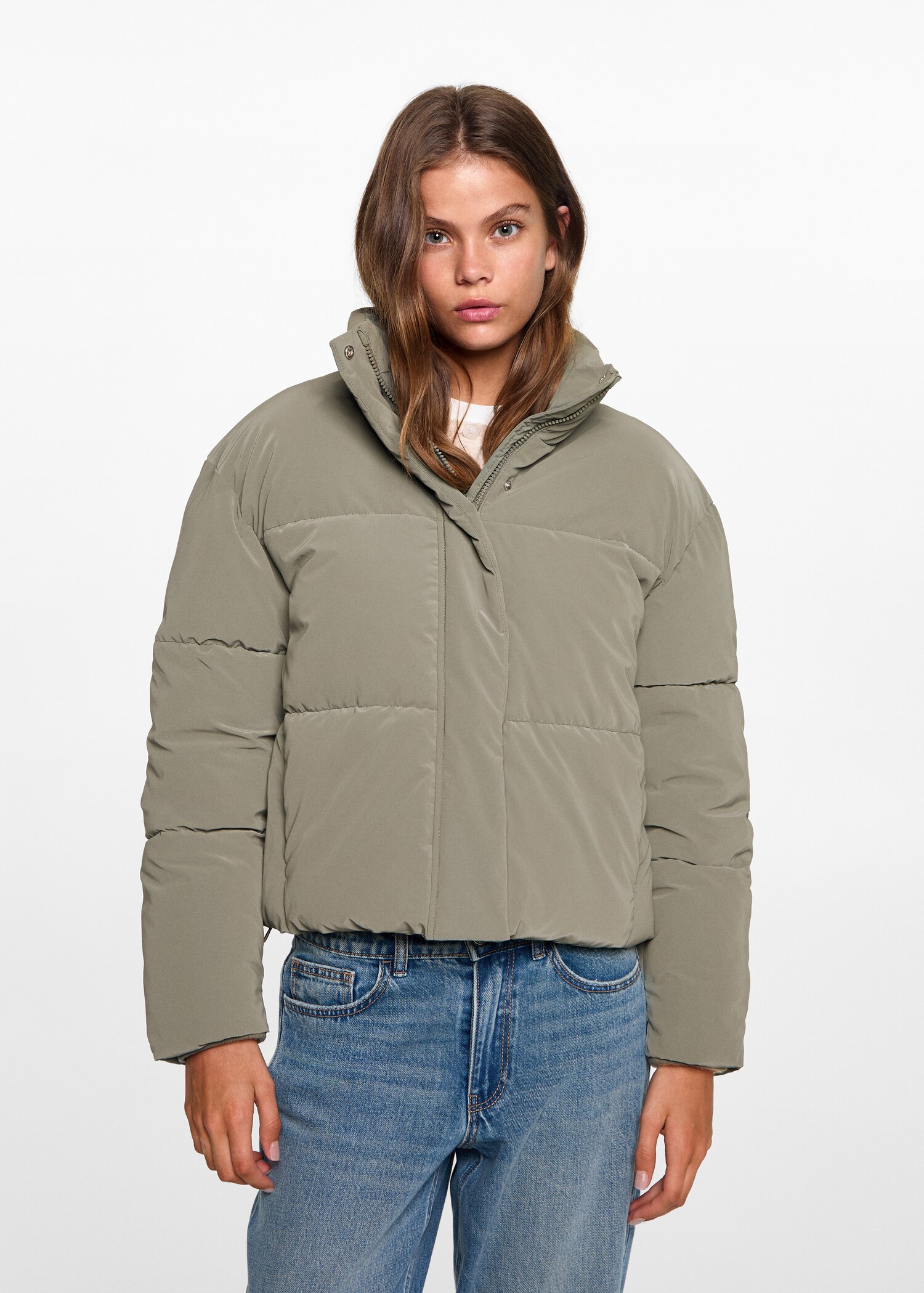 Anorak matelassé imperméable à losanges - Plan moyen