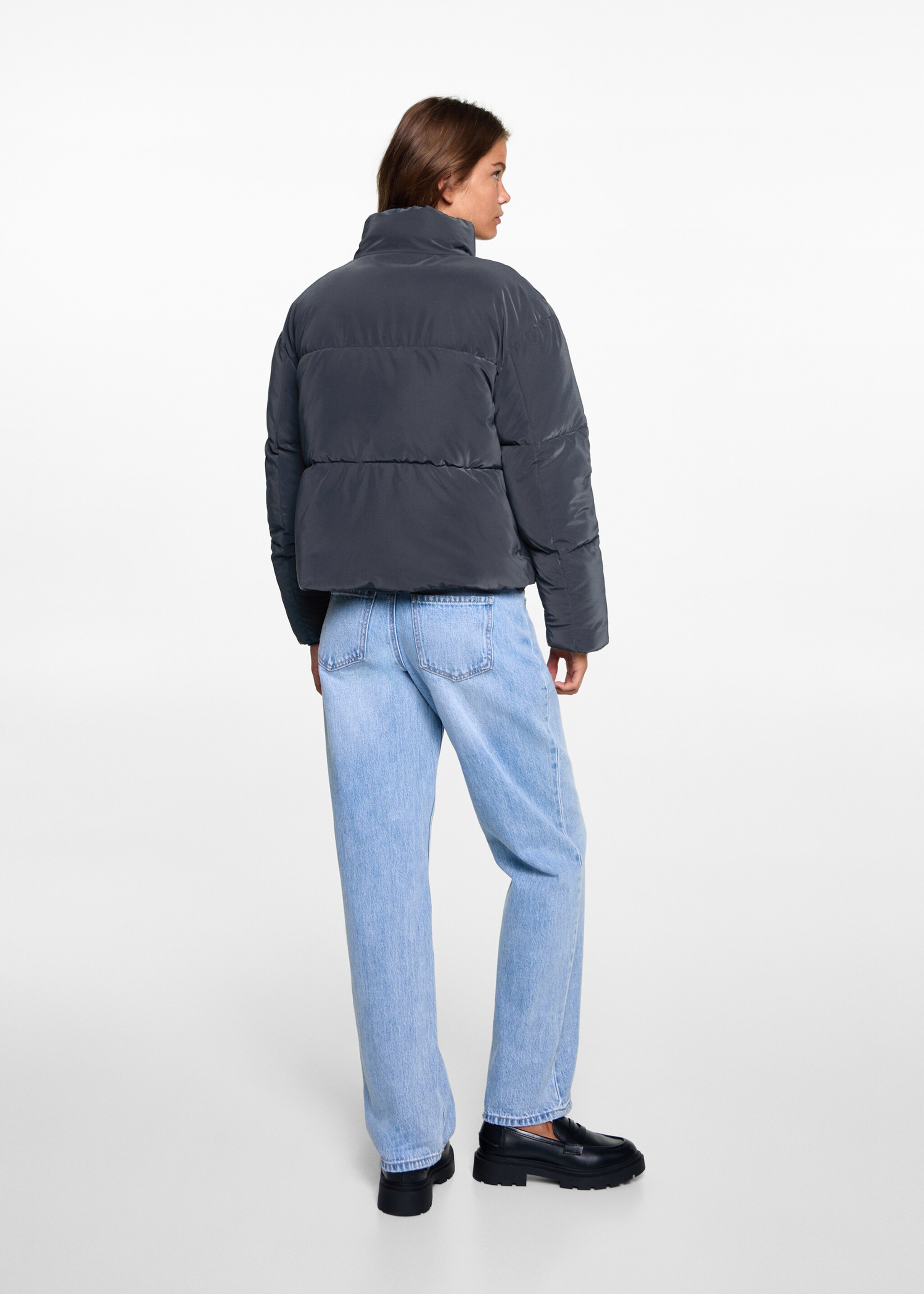 Jaqueta embuatada impermeable rombes - Revers de l'article, Blau marí fosc. Ref: 77005635-00.