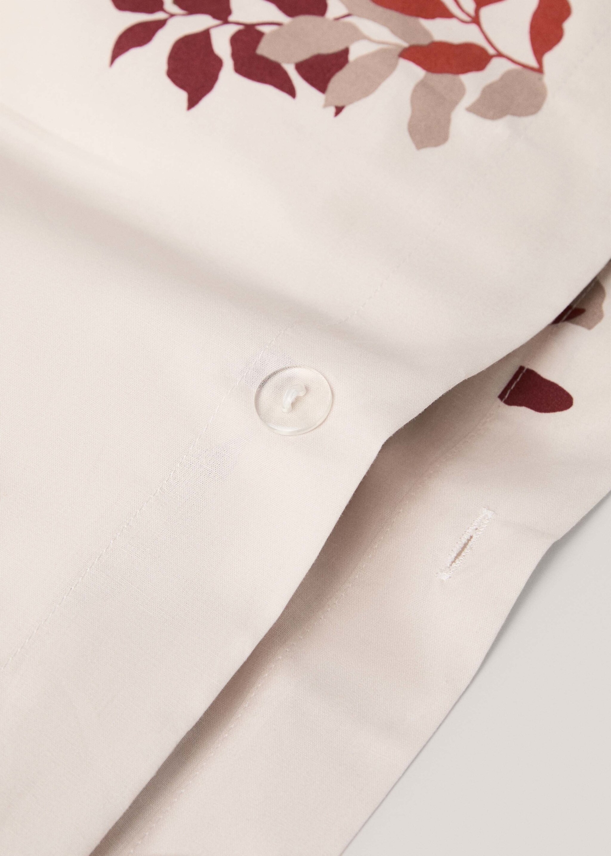 Housse de couette 100 % coton motif floral lit 90 cm - Détail de l'article 3, Marron moyen. Ref: 77005641-00.