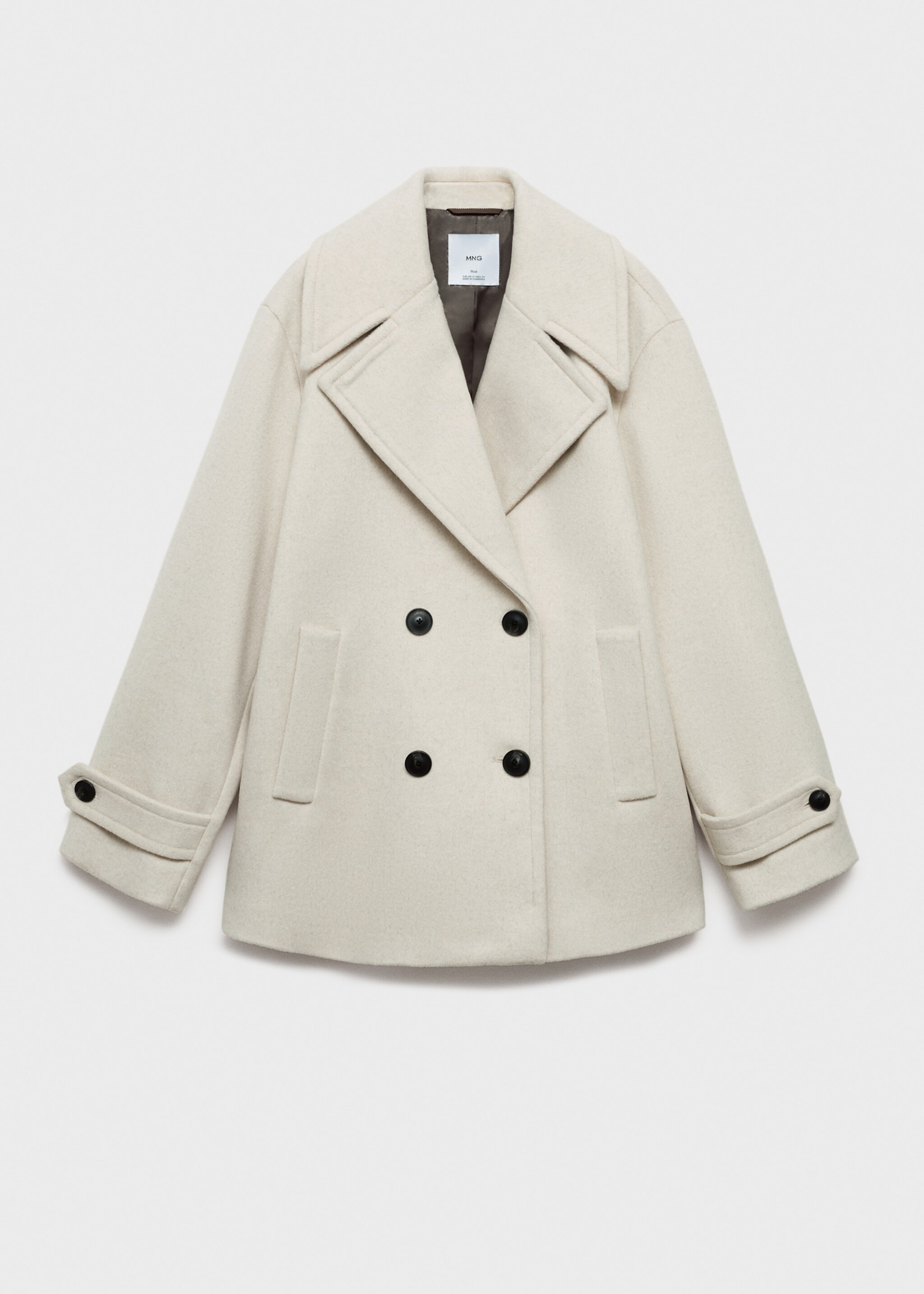 Abric llana creuat botons - Article sense model, Gris clar/pastel. Ref: 77005643-00.