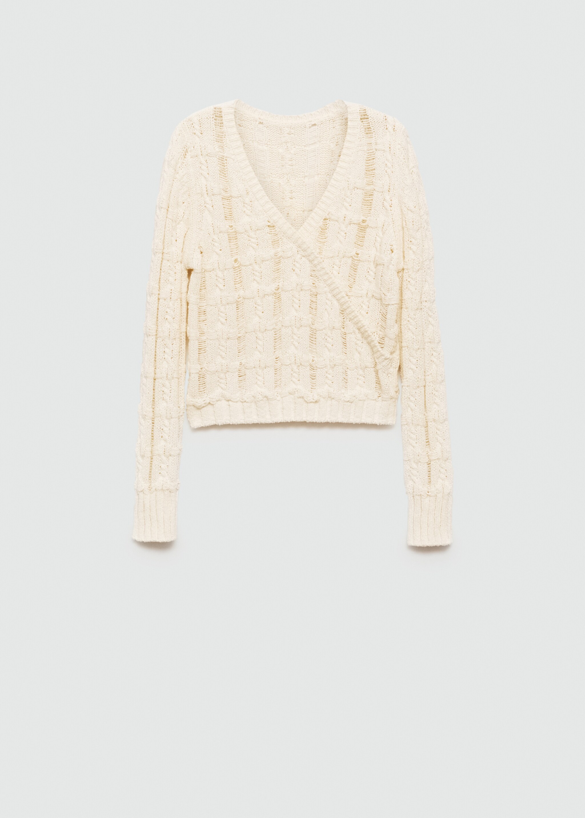 Open-knit V-neck sweater - Article without model