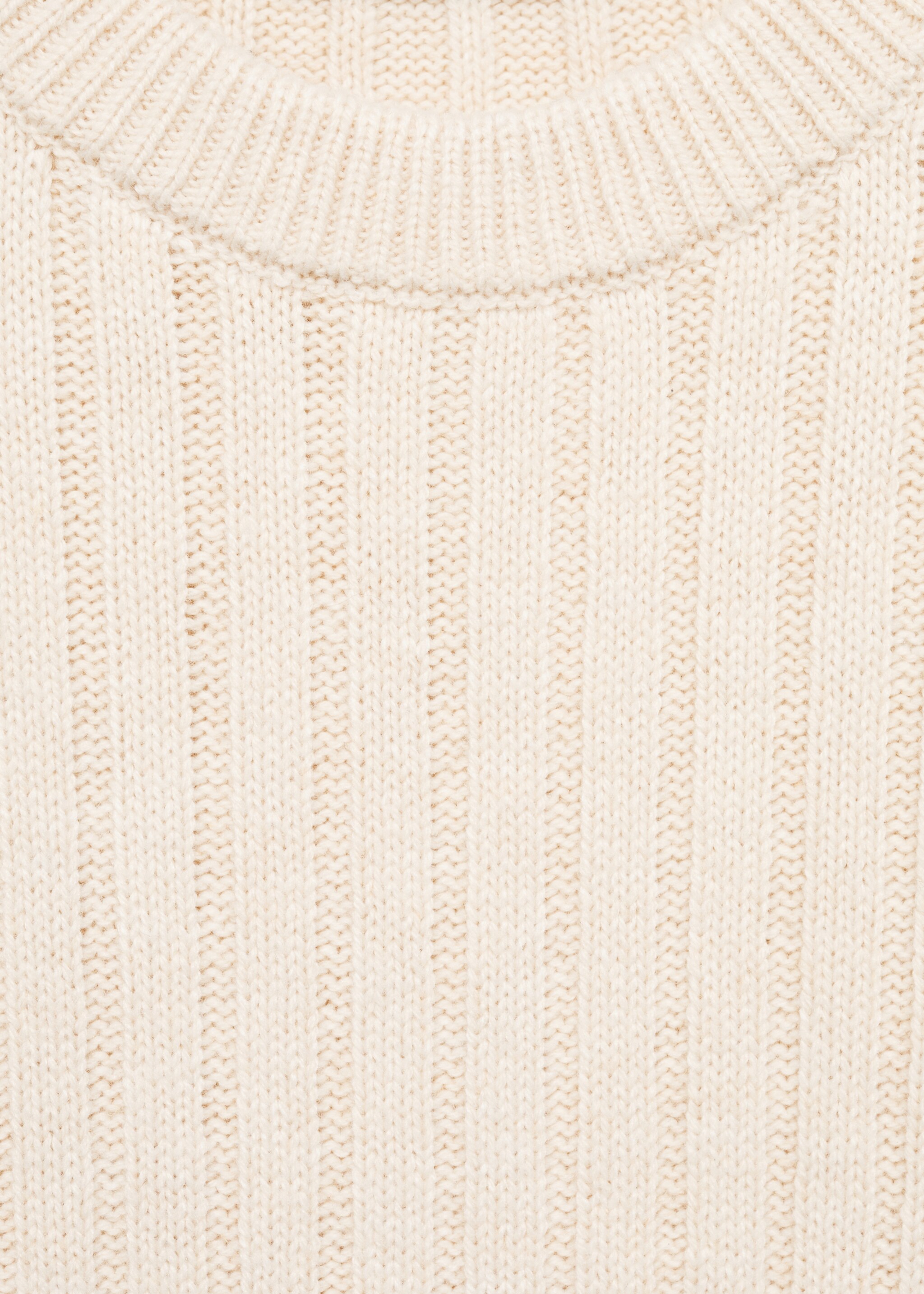 Ribbed knit sweater - Details of the article 8, Light/Pastel Grey. Ref: 77005648-00.