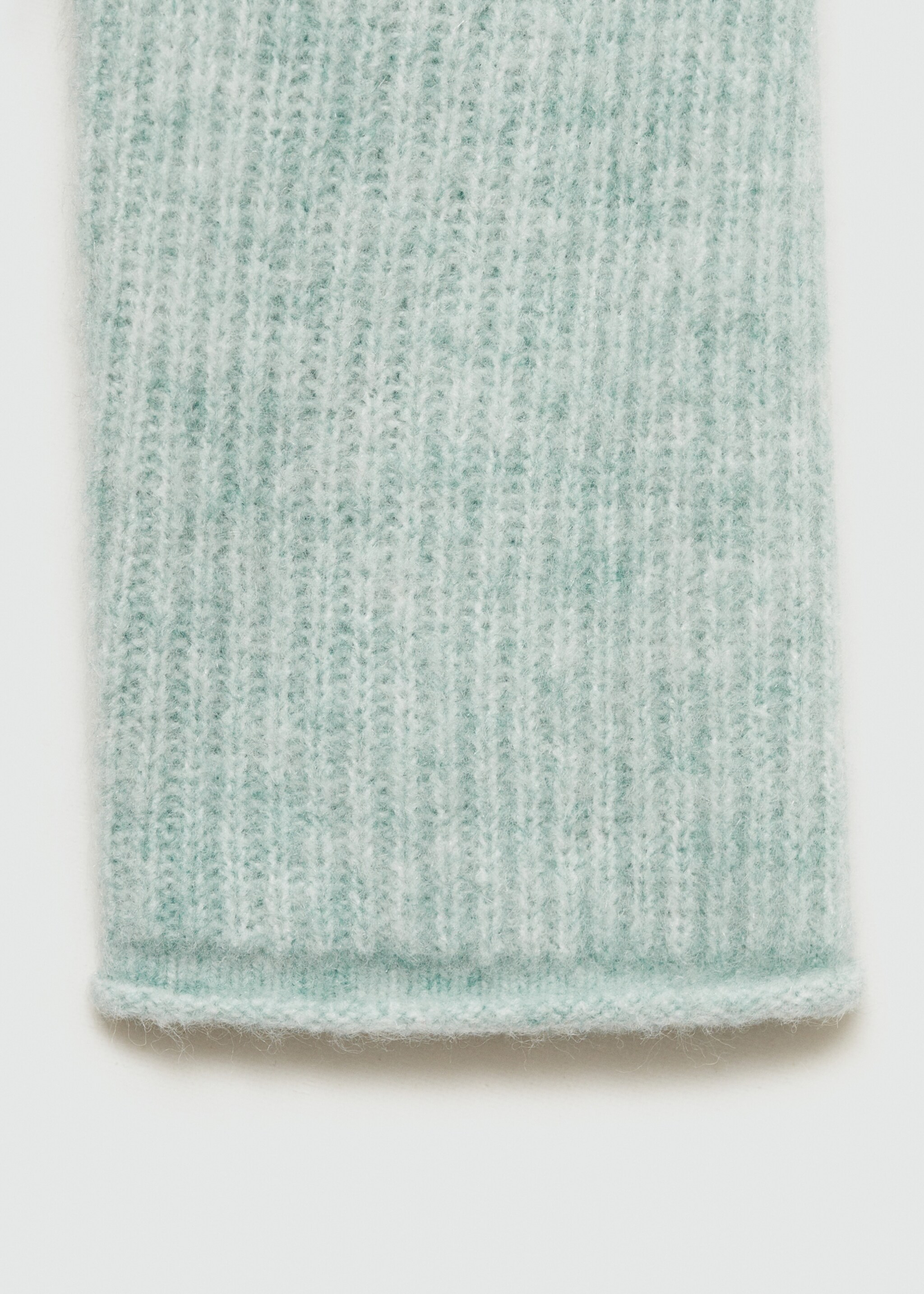 Ribbed knit sweater - Details of the article 0, Pastel Green. Ref: 77005650-00.