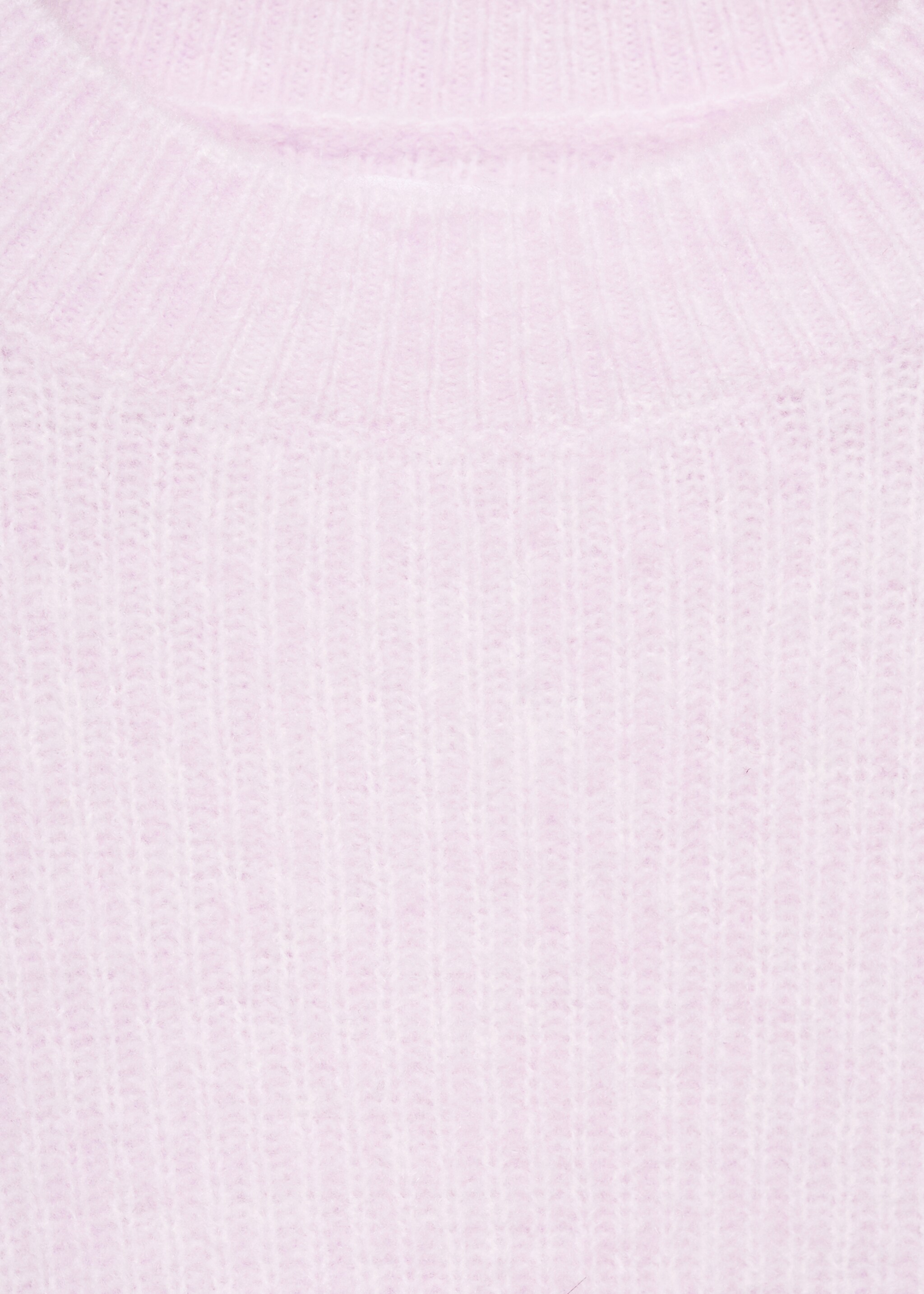 Ribbed knit sweater - Details of the article 8, Pastel Pink. Ref: 77005650-00.