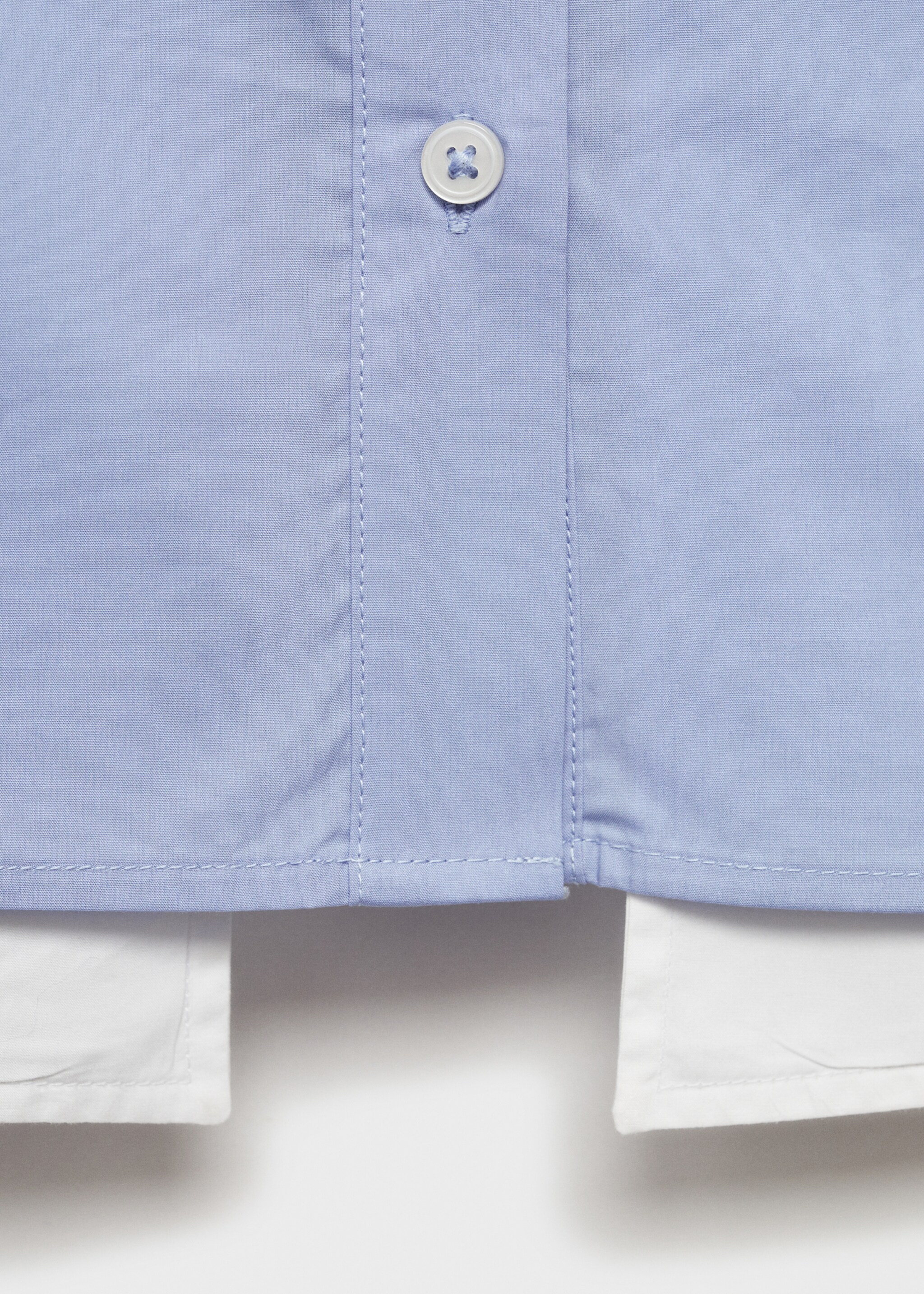 Combination crop shirt - Details of the article 8, Sky Blue. Ref: 77005652-00.