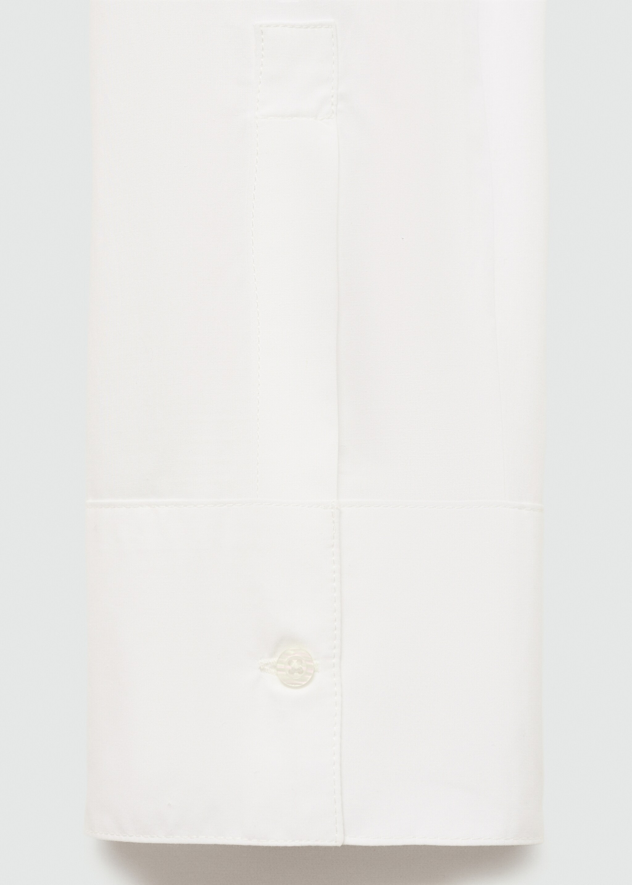 Cropped cotton shirt - Details of the article 0, Off White. Ref: 77005654-00.