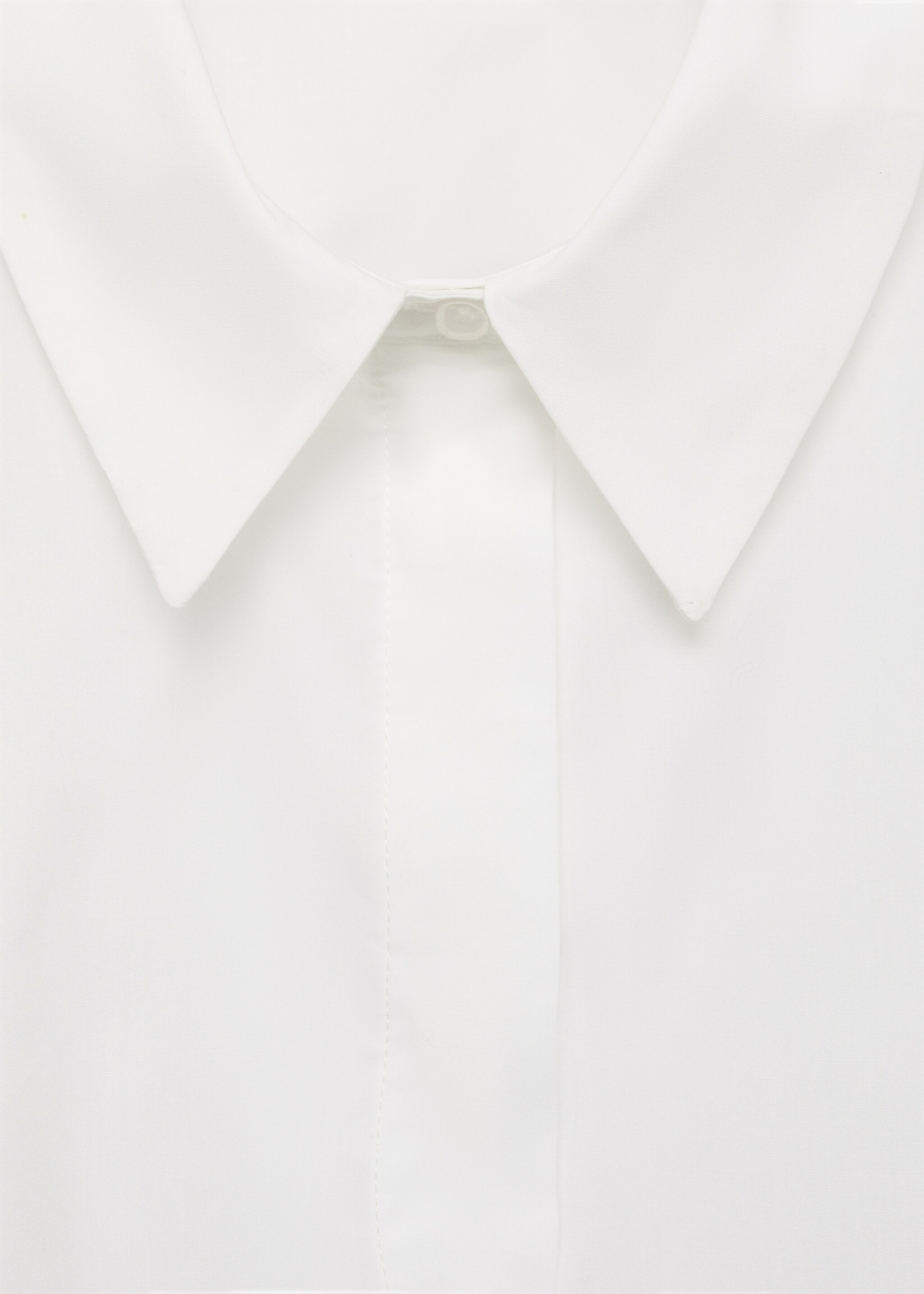 Cropped cotton shirt - Details of the article 8, Off White. Ref: 77005654-00.