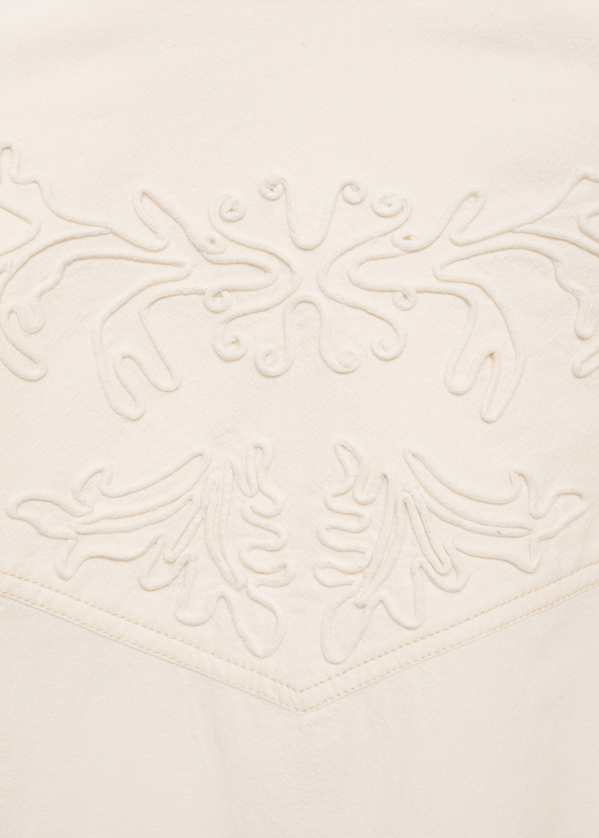 Hemd mit Ziernähten - Detail des Artikels 0, Ecru. Ref: 77005656-00.
