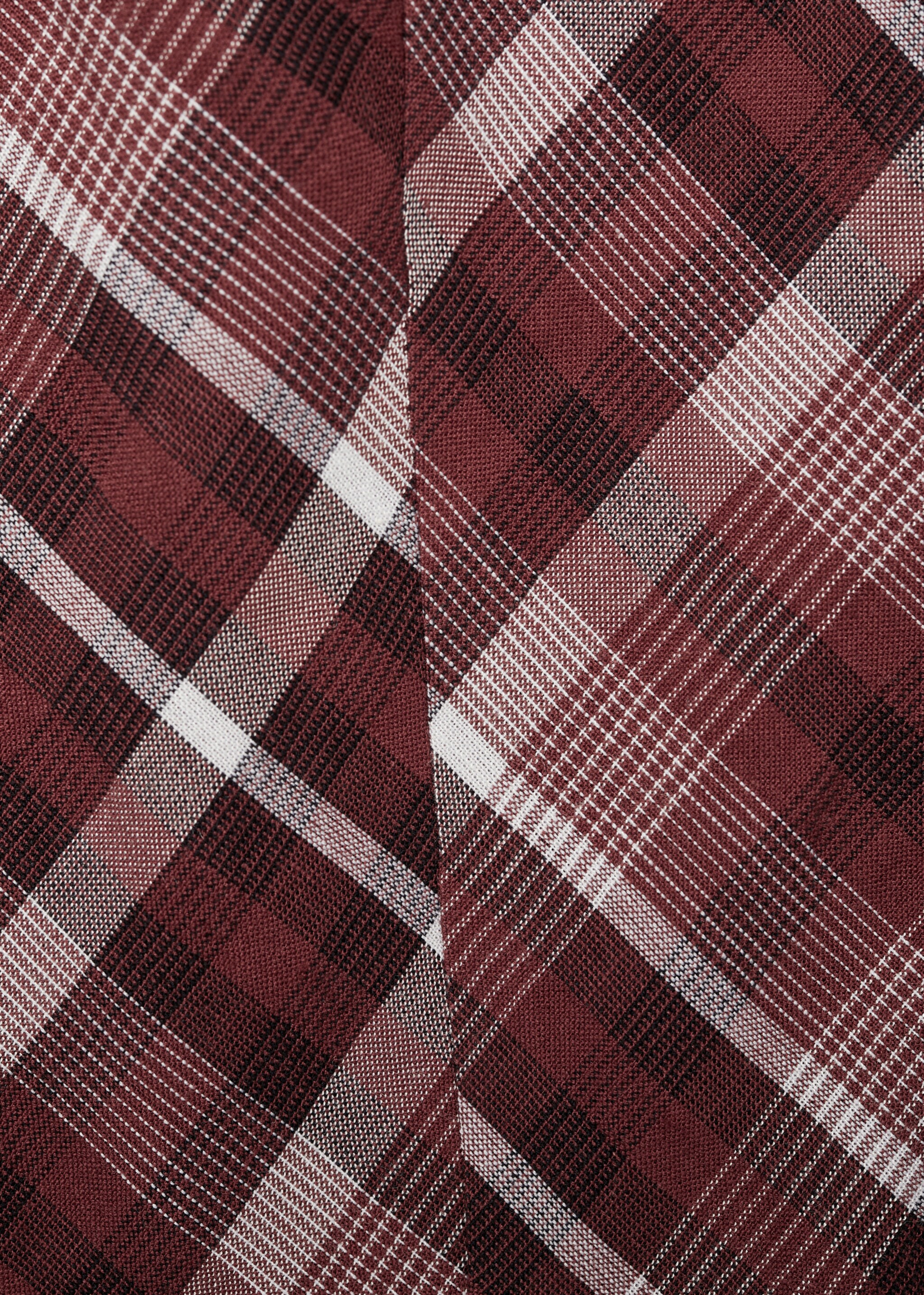 Check cotton shirt - Details of the article 0, Burgundy. Ref: 77005657-00.