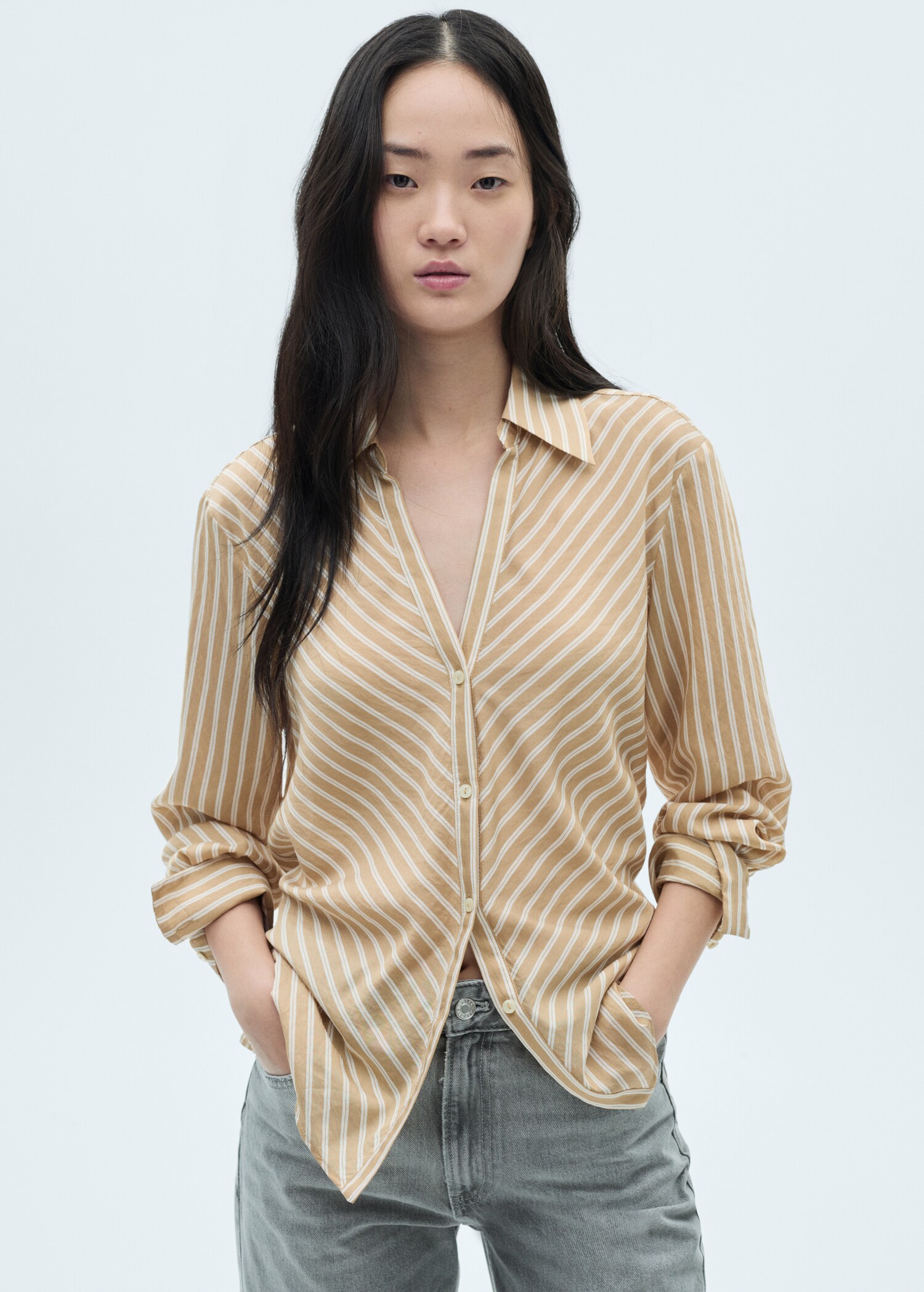Chemise fluide rayures - Plan moyen