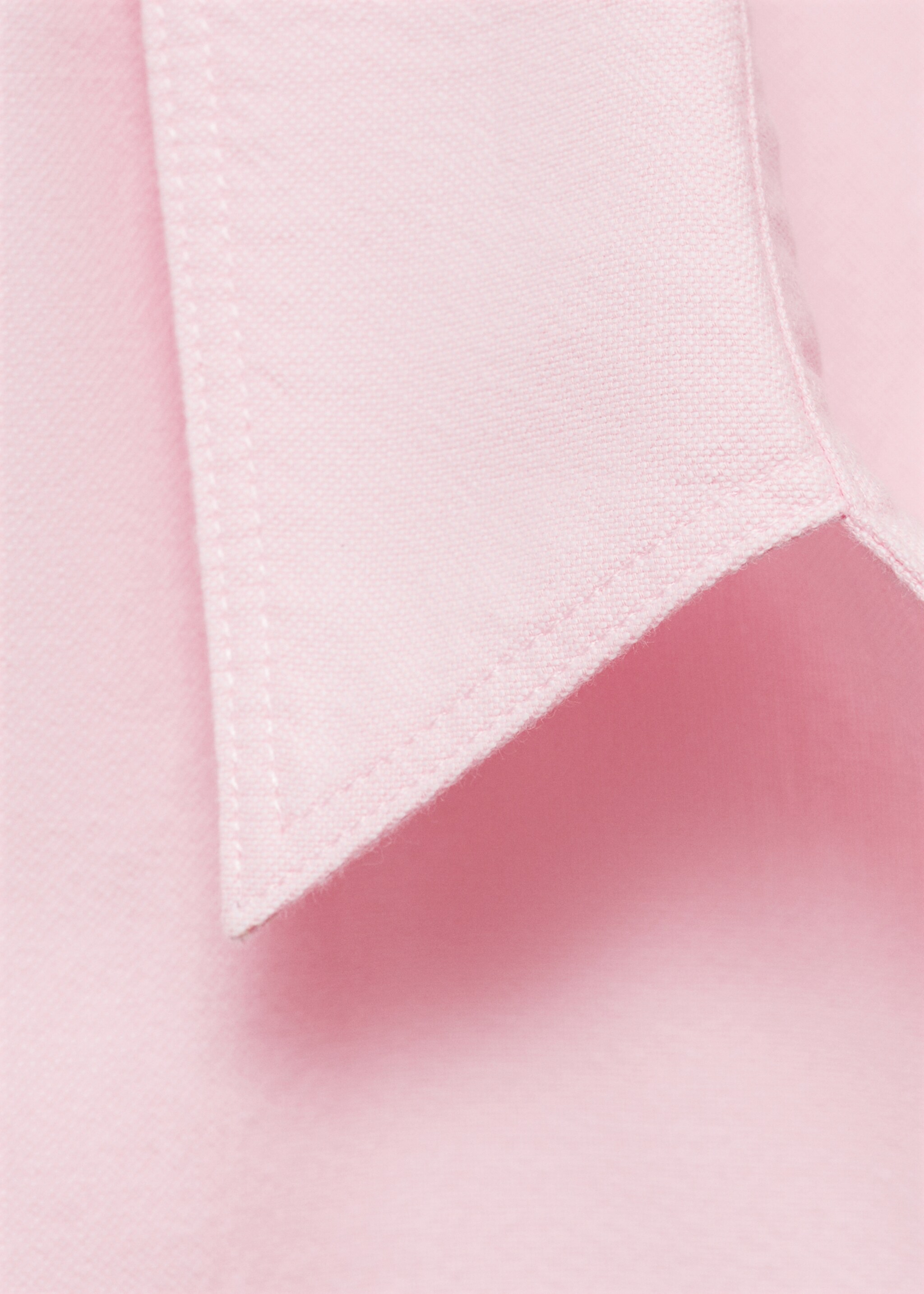 Long sleeved cotton shirt - Details of the article 8, Pale Pink. Ref: 77005659-00.