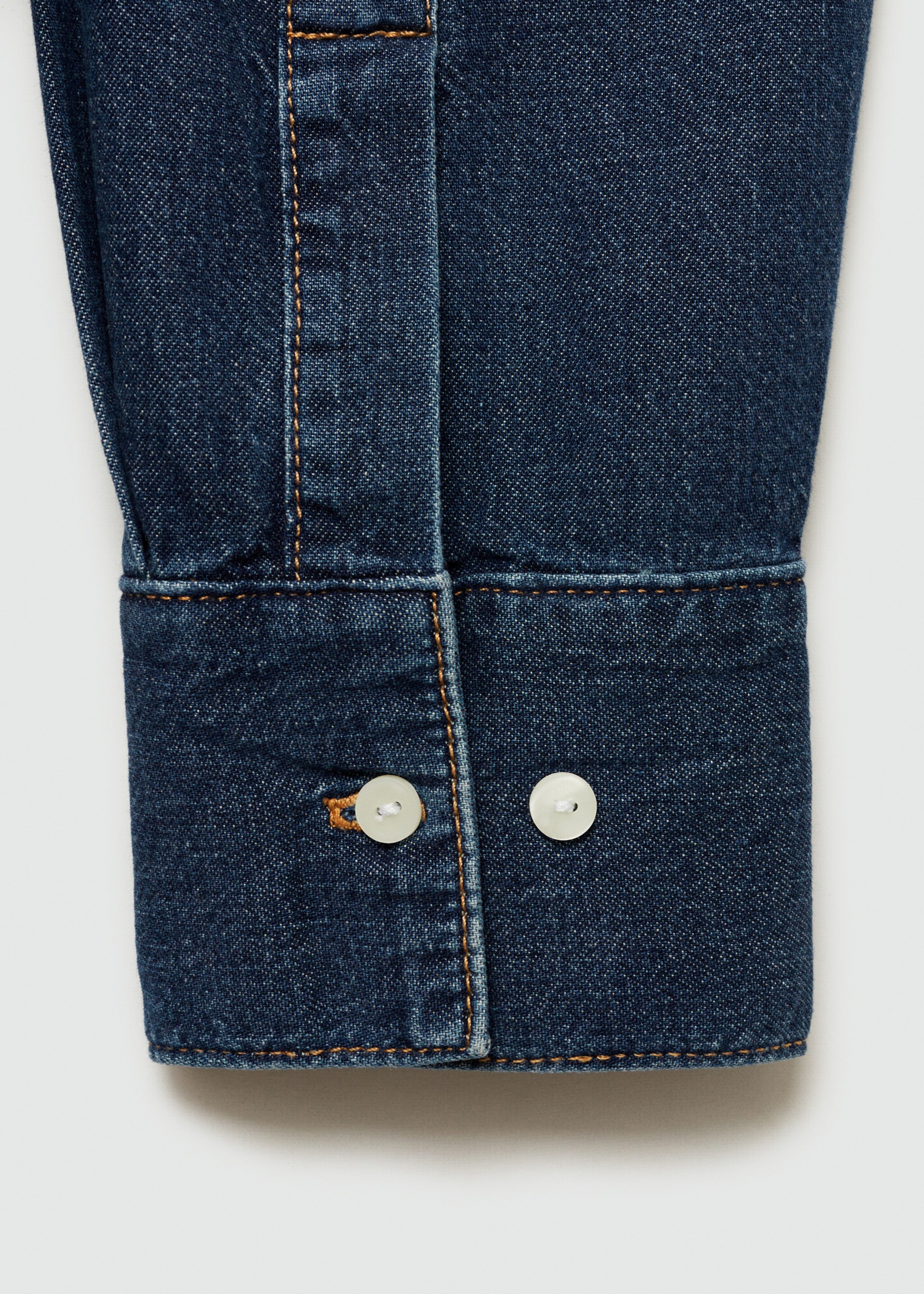 Oversize denim shirt - Details of the article 0, Dark Blue. Ref: 77005660-00.