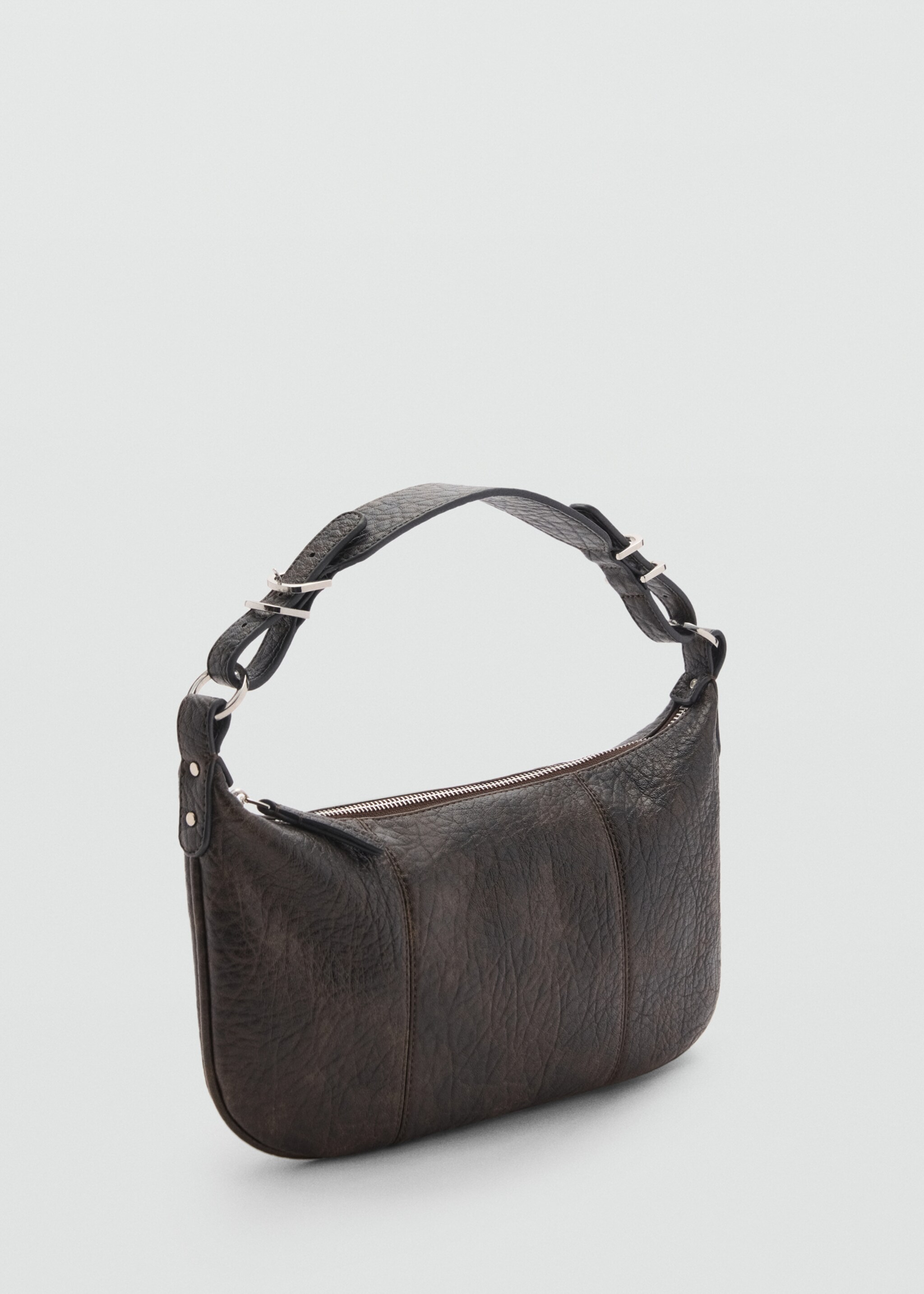 Short-handle shoulder bag - Medium plane, Brown. Ref: 77005666-00.