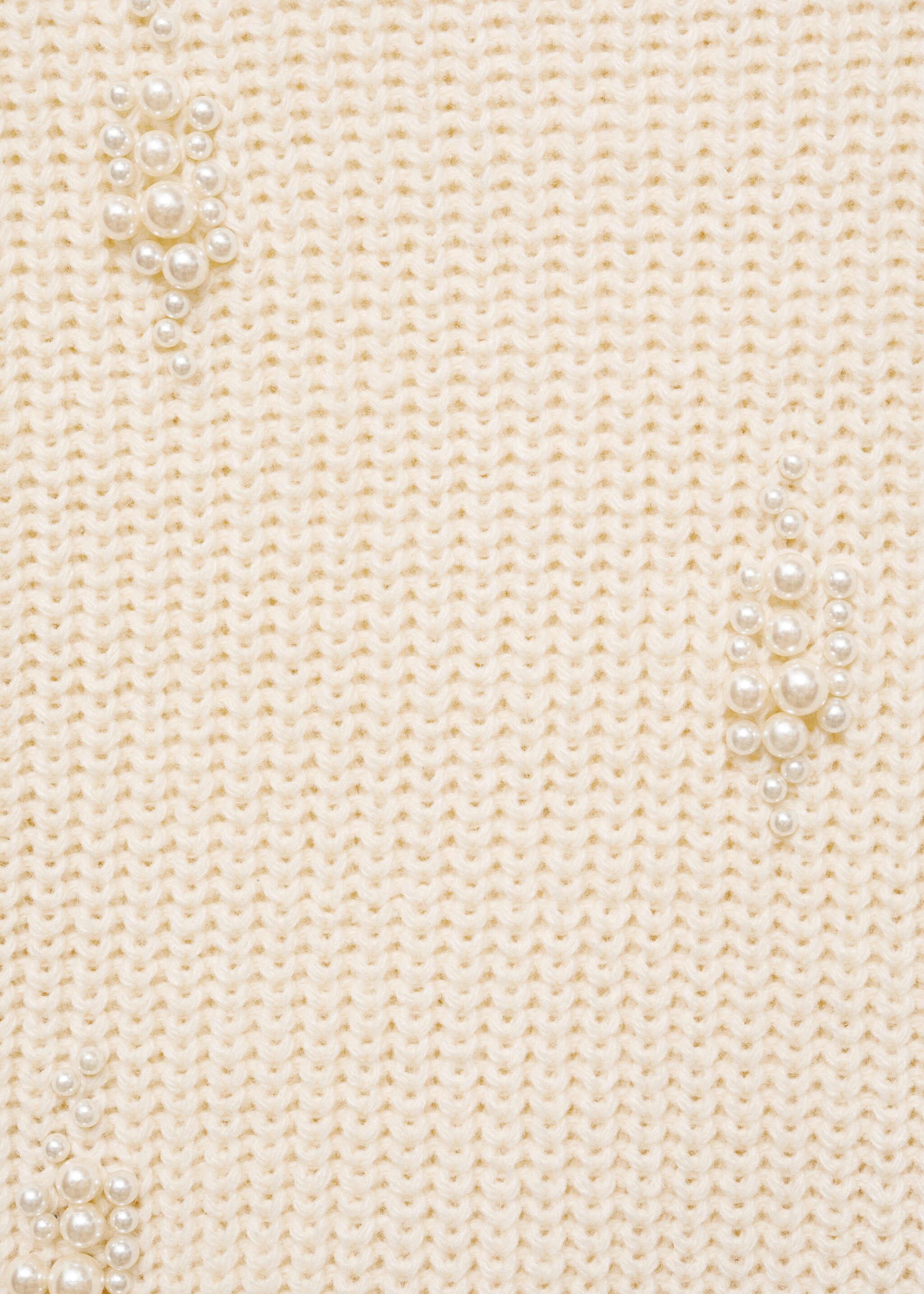 Pull-over grosse maille perles - Détail de l'article 8, Écru. Ref: 77005669-00.
