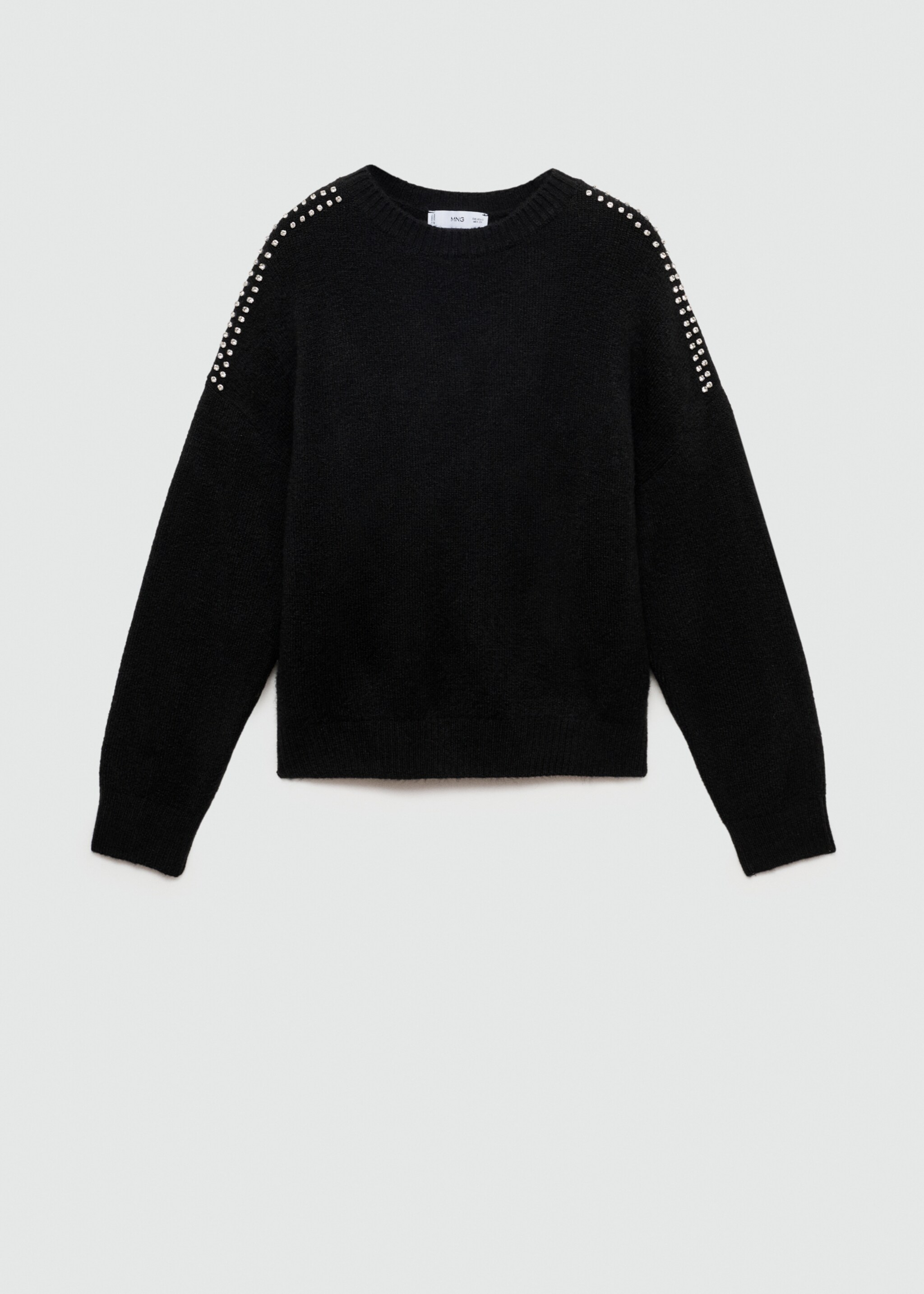 Jersey punto detalle brillos - Artículo sin modelo, Negro. Ref: 77005671-00.